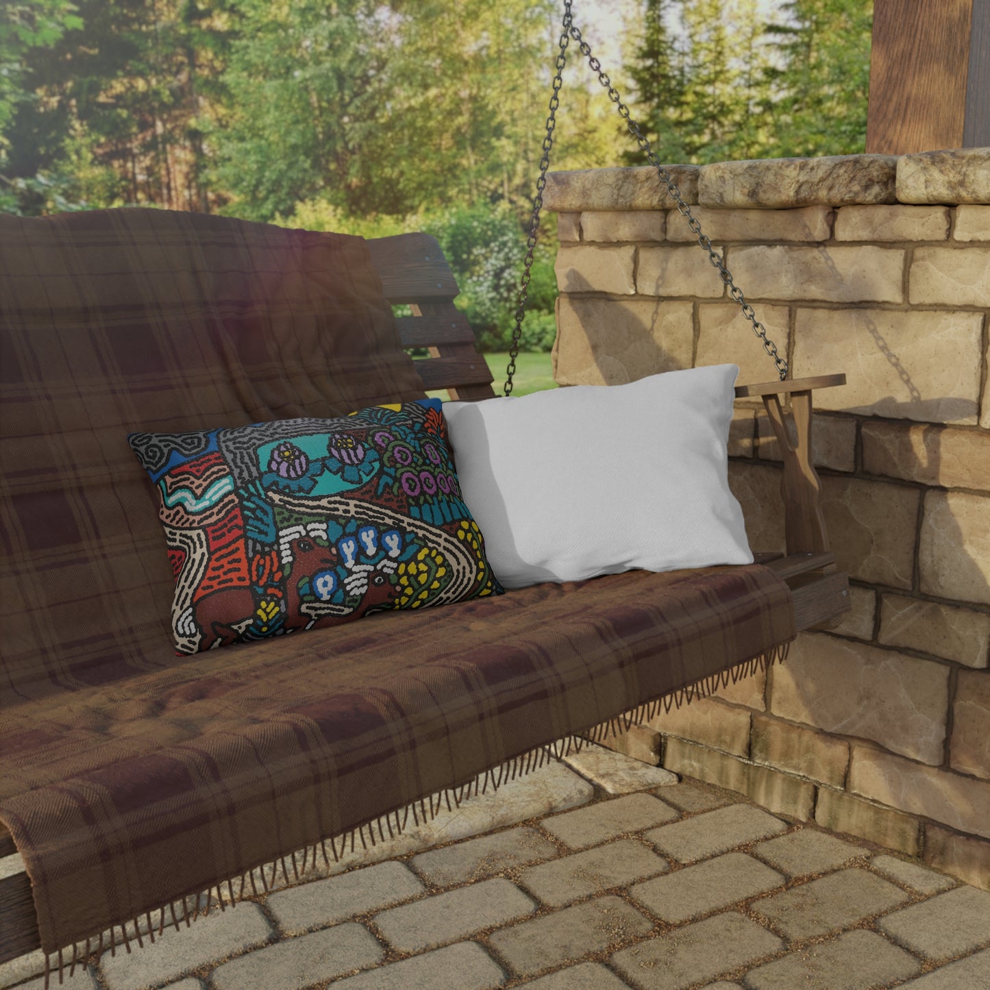 Going to the valley of hope and prosperity — Outdoor Pillow