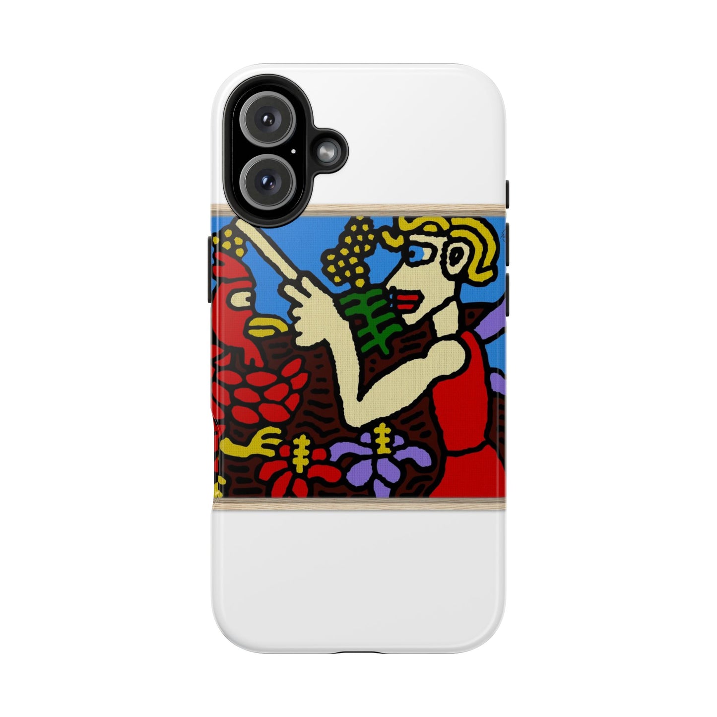 The hen gaining a blessing from a fairy Tough Phone Case