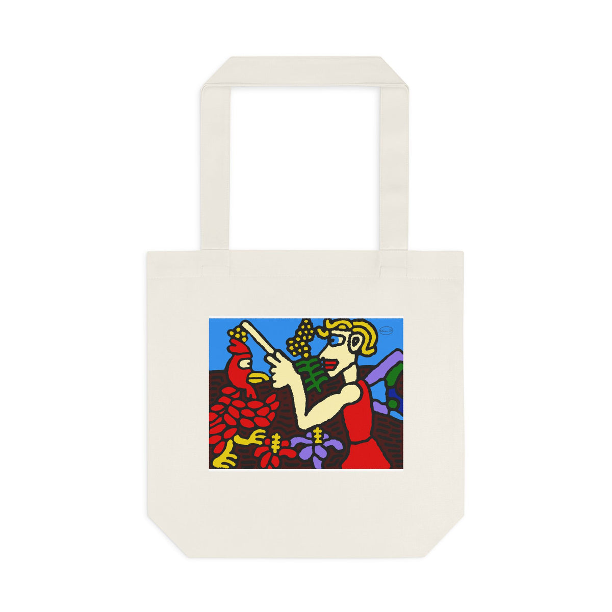 The hen gaining a blessing from a fairy Classic Tote Bag