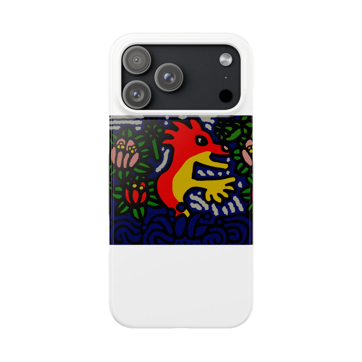 Breaking through the surface of a lotus pond Slim Phone Case