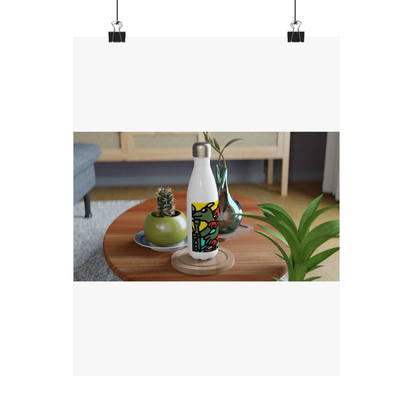 Two dragons enjoying a feast together Matte Poster Vertical (Small)