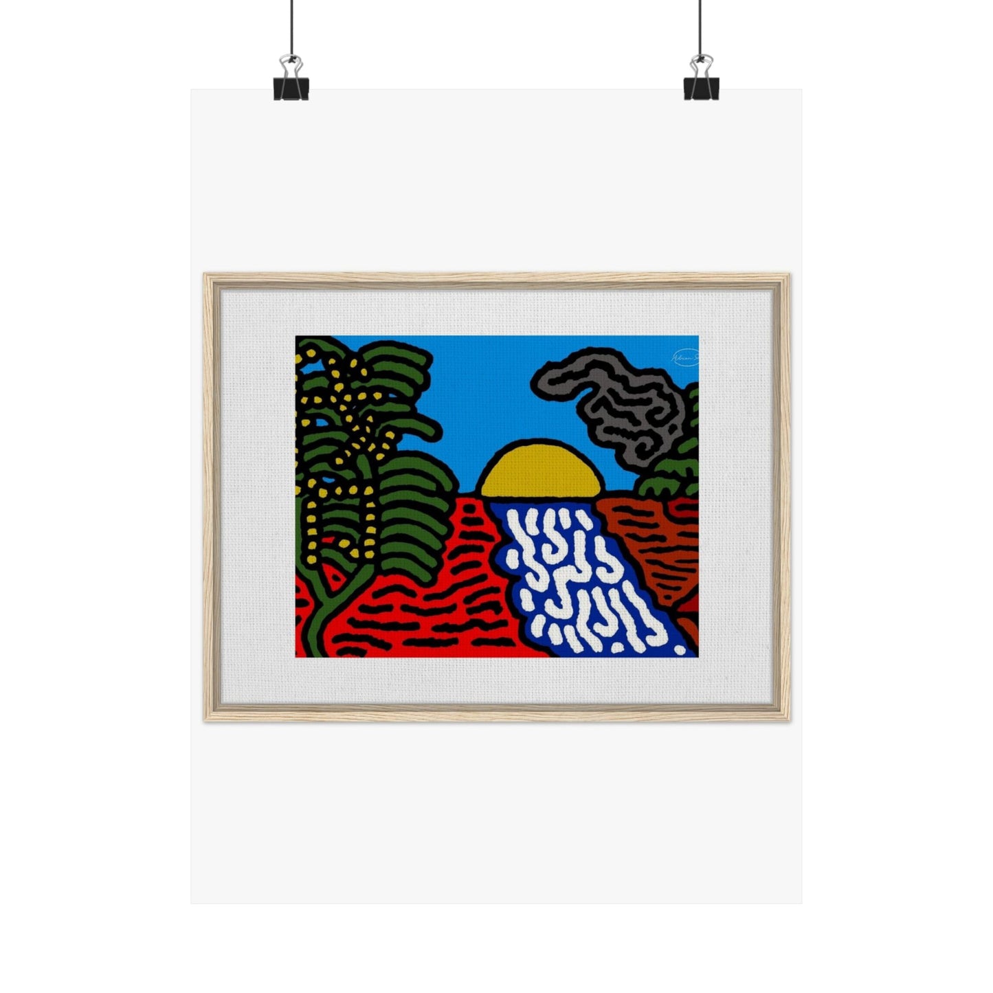 The river that joins the Australian wattle and Lebanese cedar tree in friendship Matte Poster Vertical (Small)