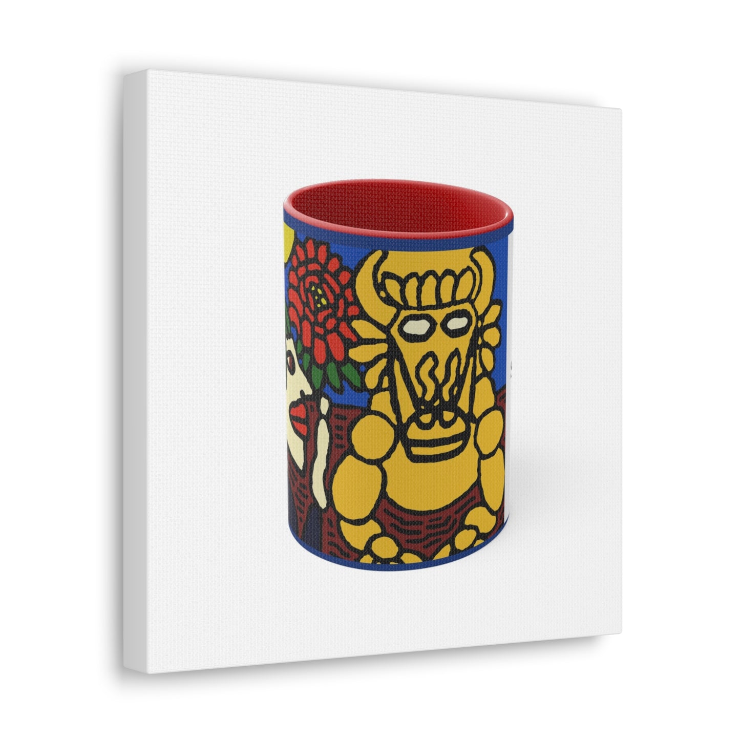 The warrior hailing the mighty golden dragon Canvas (Small)