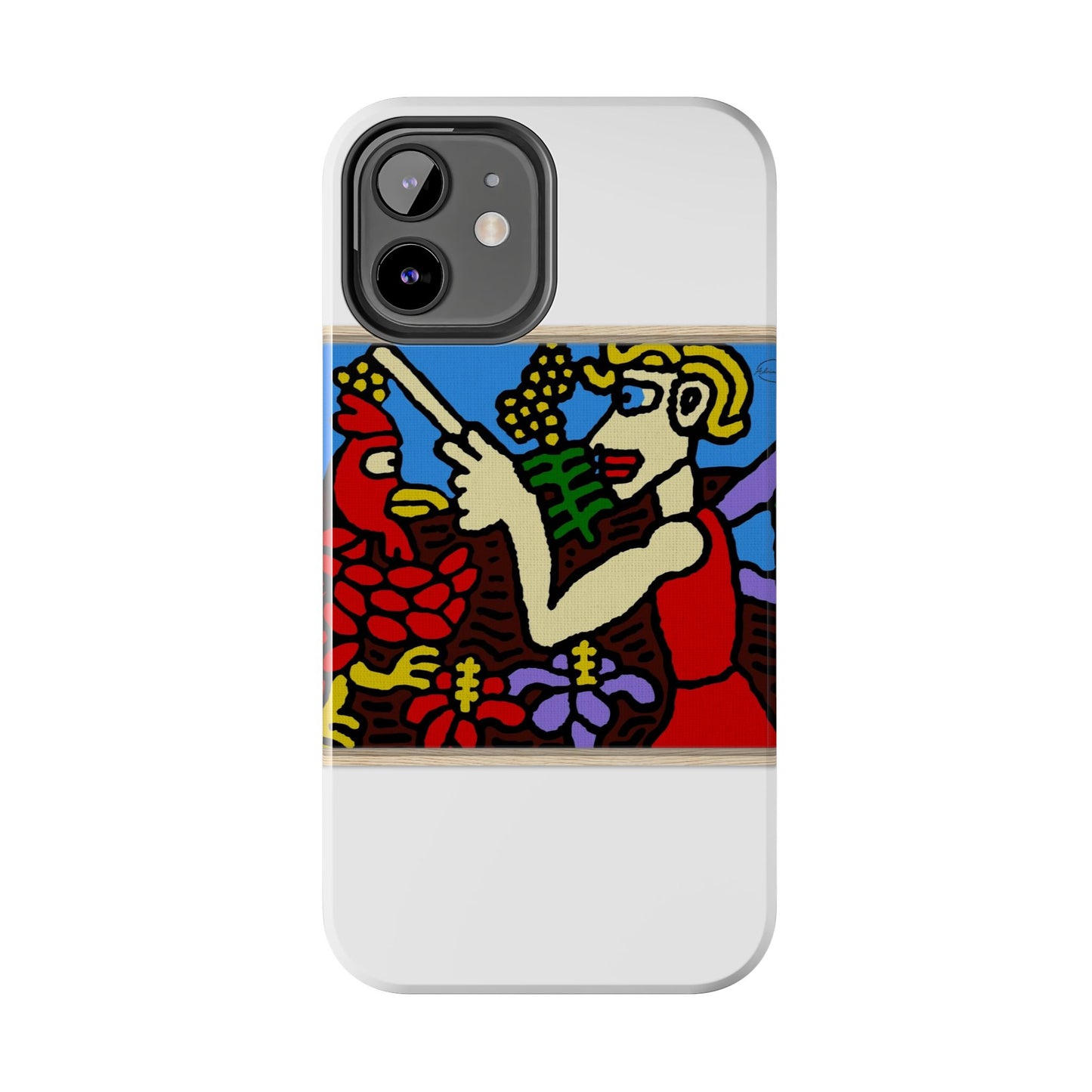The hen gaining a blessing from a fairy Tough Phone Case