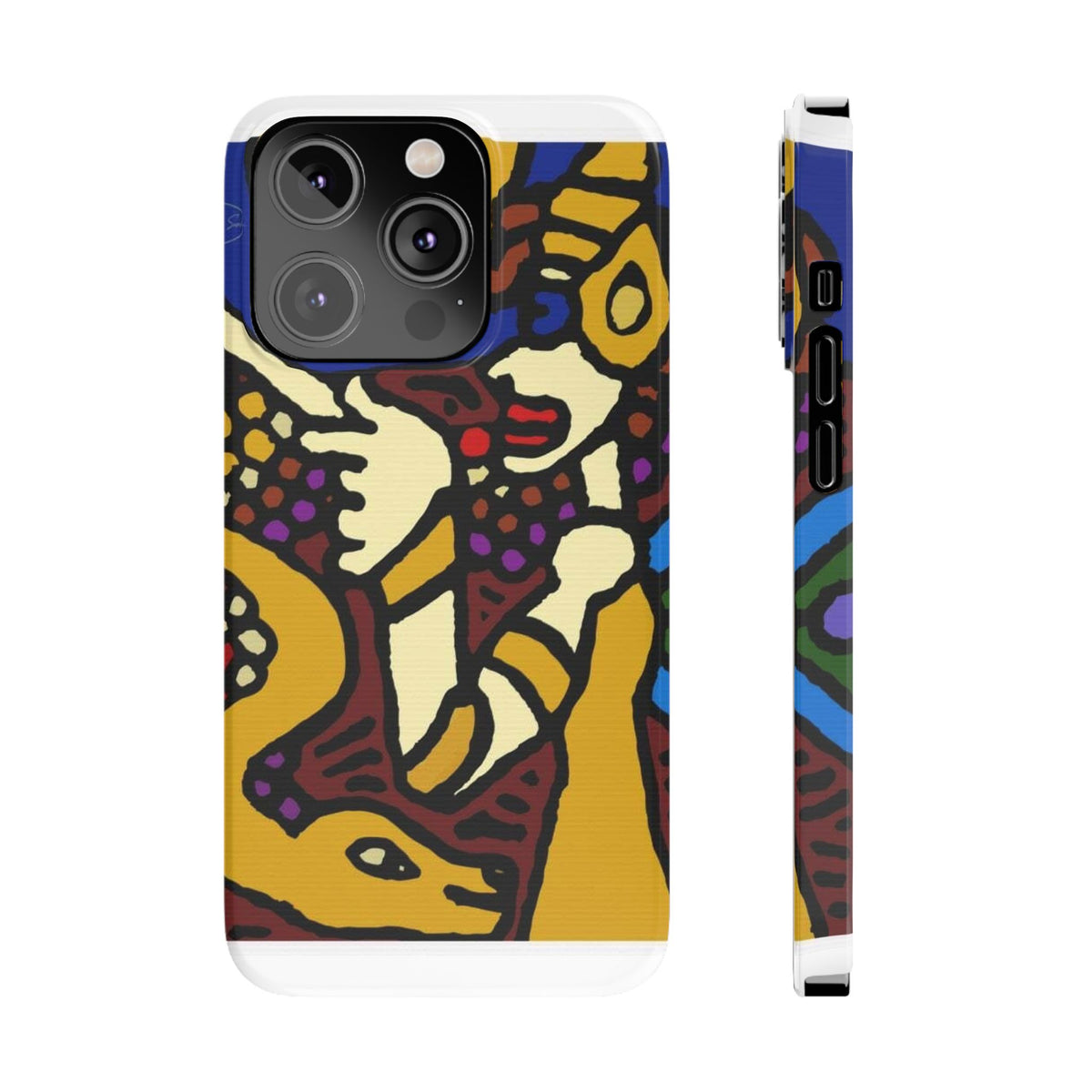 The golden snake being blessed by the fairy Slim Phone Case