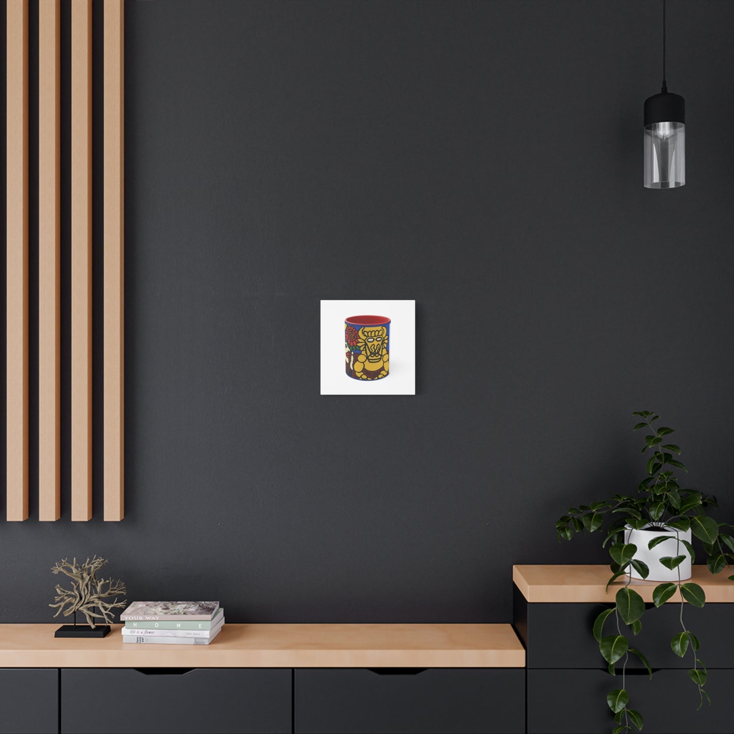 The warrior hailing the mighty golden dragon Canvas (Small)