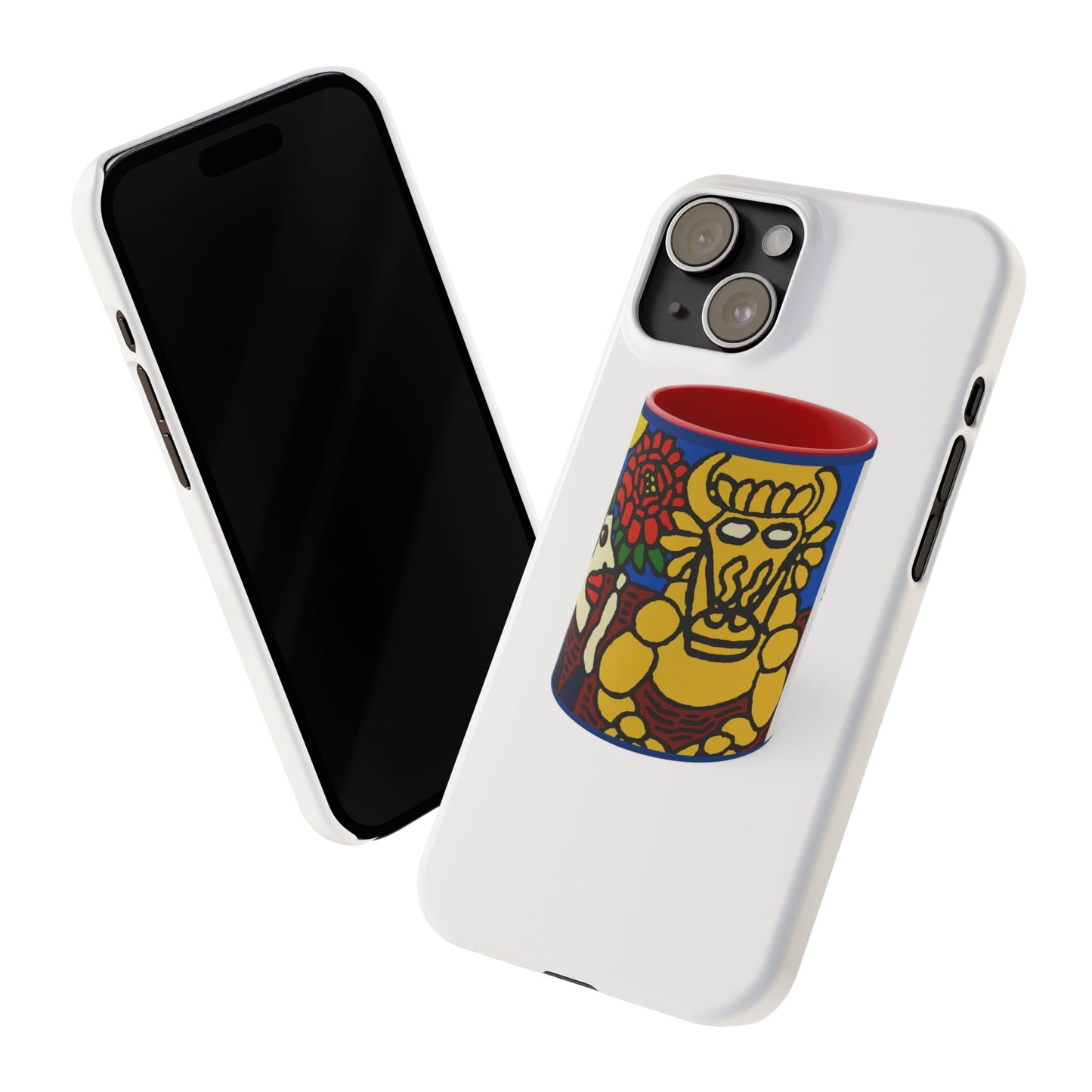 The warrior hailing the mighty golden dragon Slim Phone Case