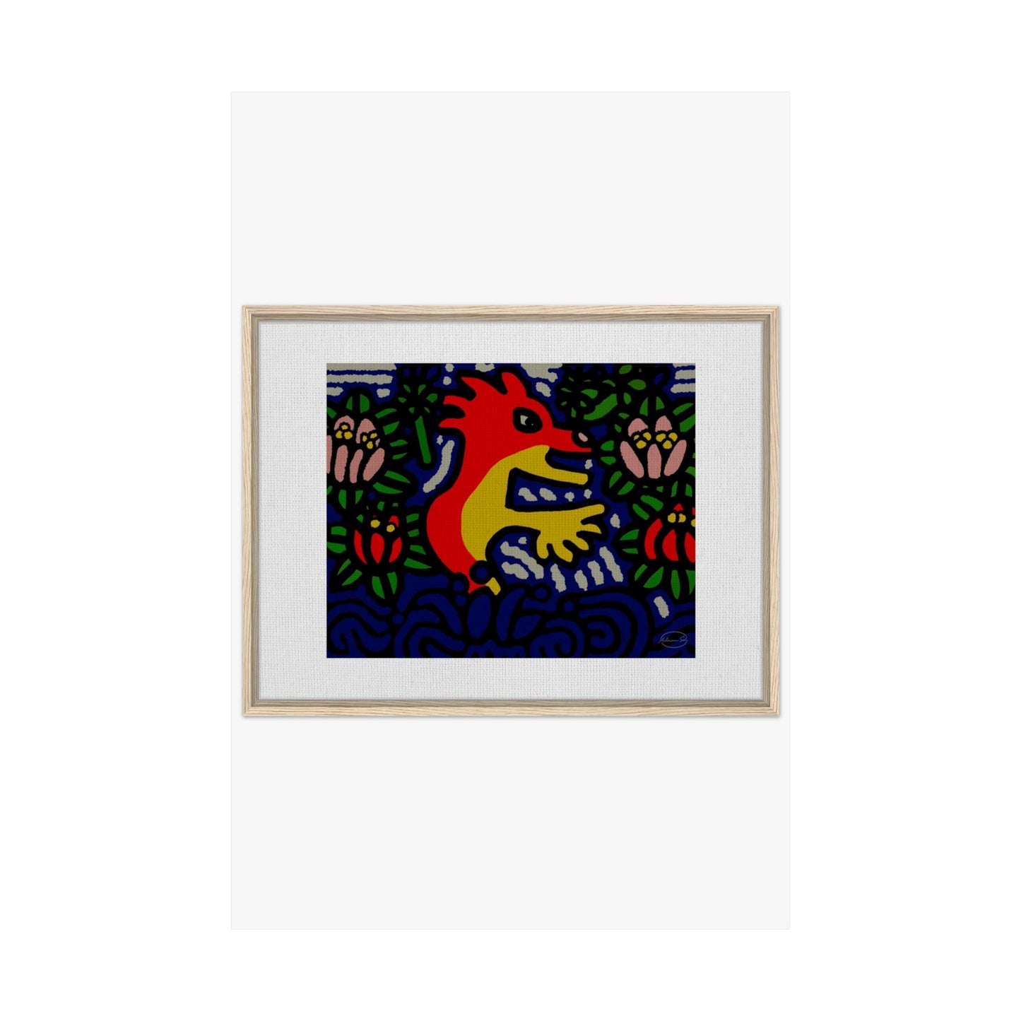 Breaking through the surface of a lotus pond Matte Poster Vertical (Small)