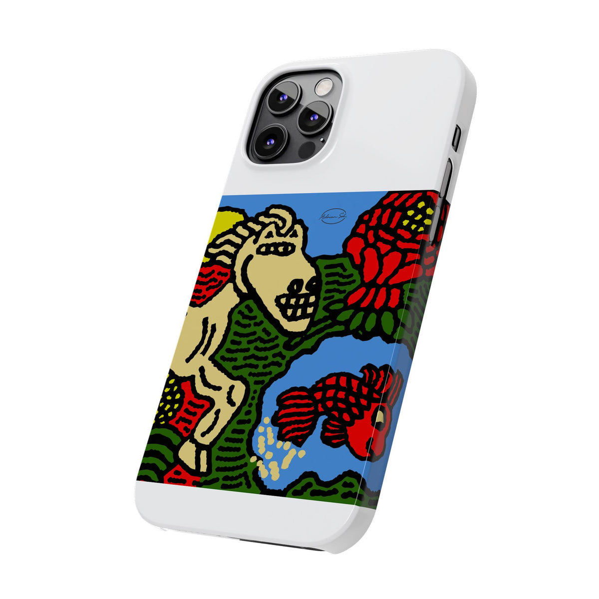 Galloping carefree through life Slim Phone Case