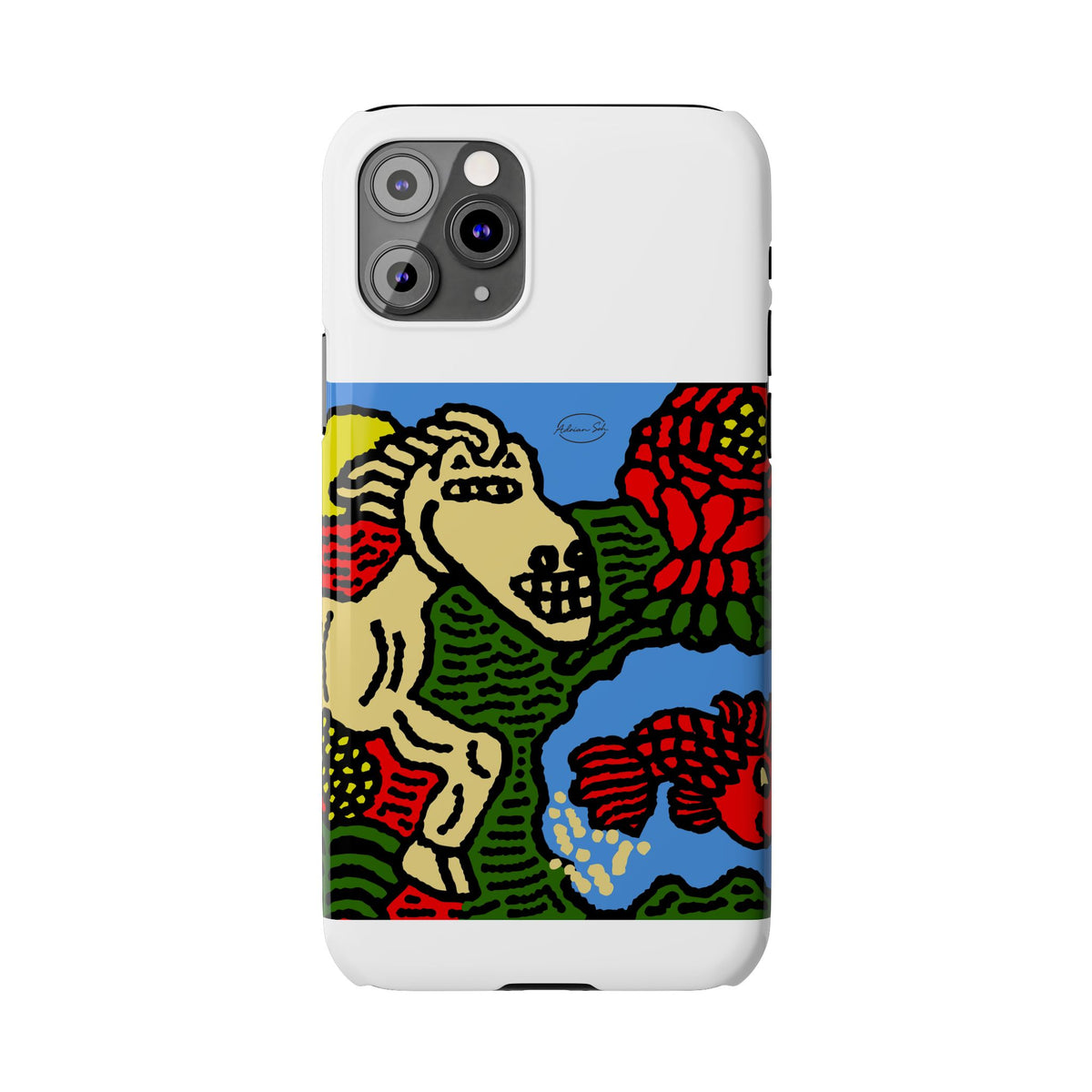 Galloping carefree through life Slim Phone Case