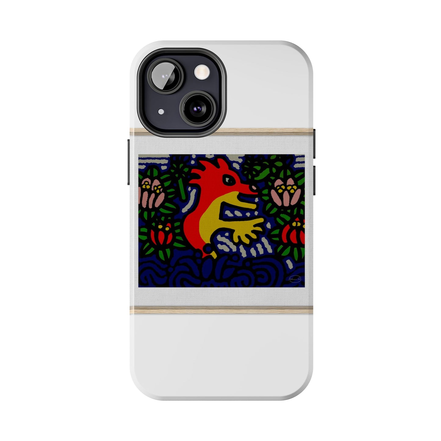 Breaking through the surface of a lotus pond Tough Phone Case