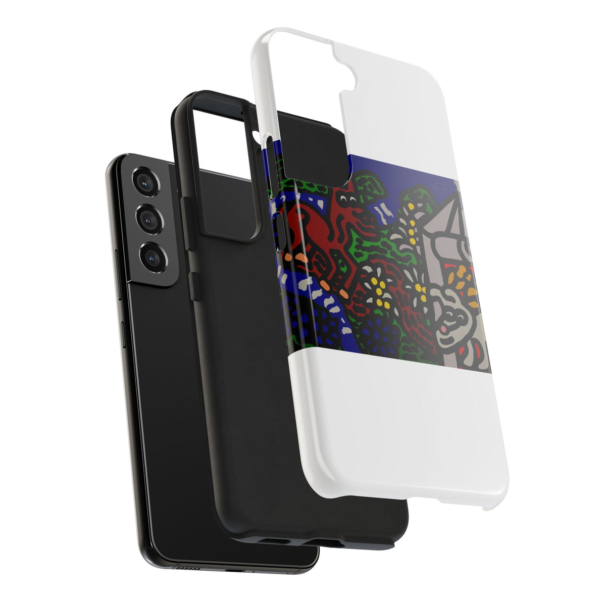Bunny welcoming a friendly horse on his journey Tough Phone Case