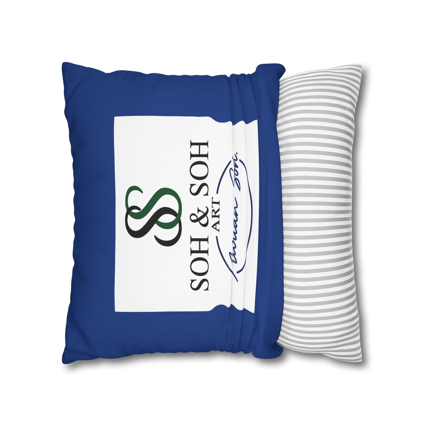 Colorful Folk Art Fox Throw Pillowcase — Square Poly Canvas Decorative Pillow Cover - Breaking through the surface of a lotus pond.