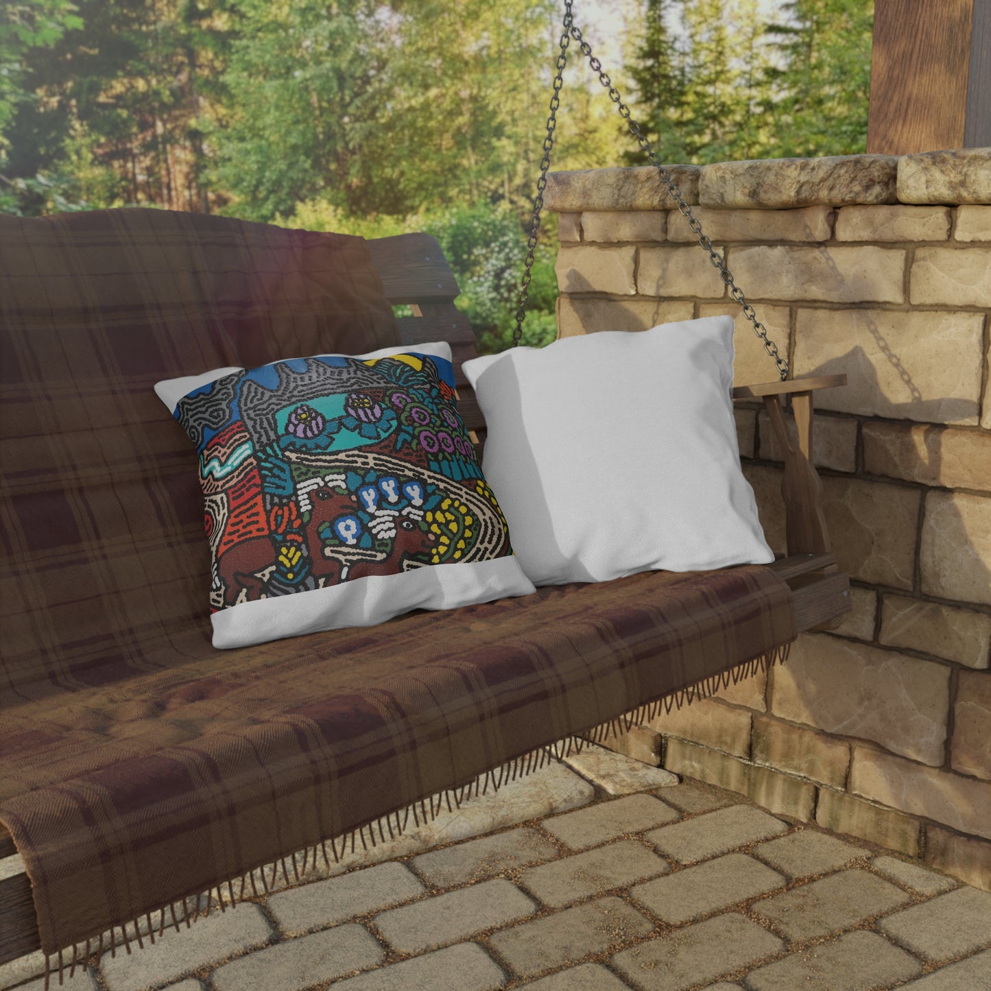 Going to the valley of hope and prosperity — Outdoor Pillow