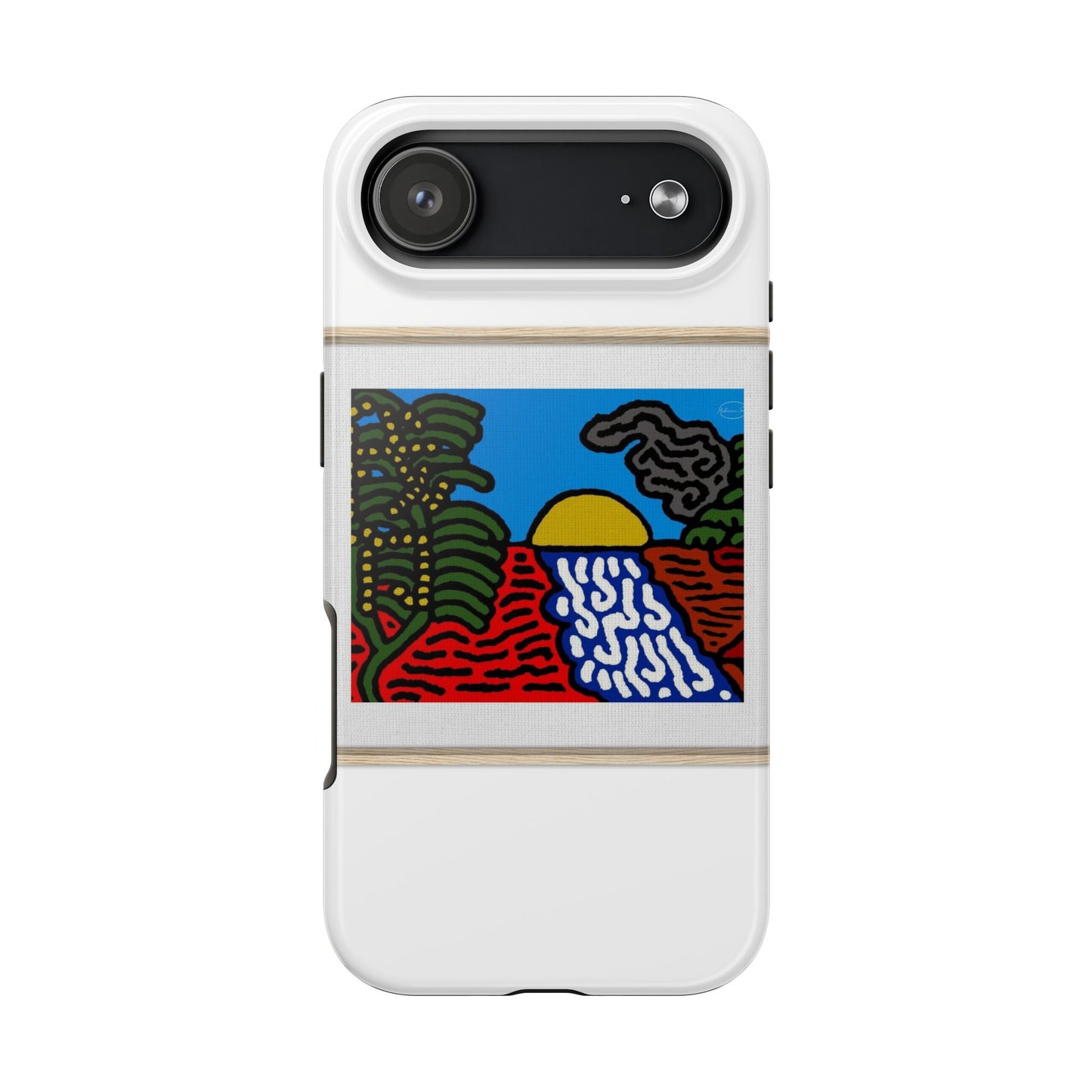 The river that joins the Australian wattle and Lebanese cedar tree in friendship Tough Phone Case