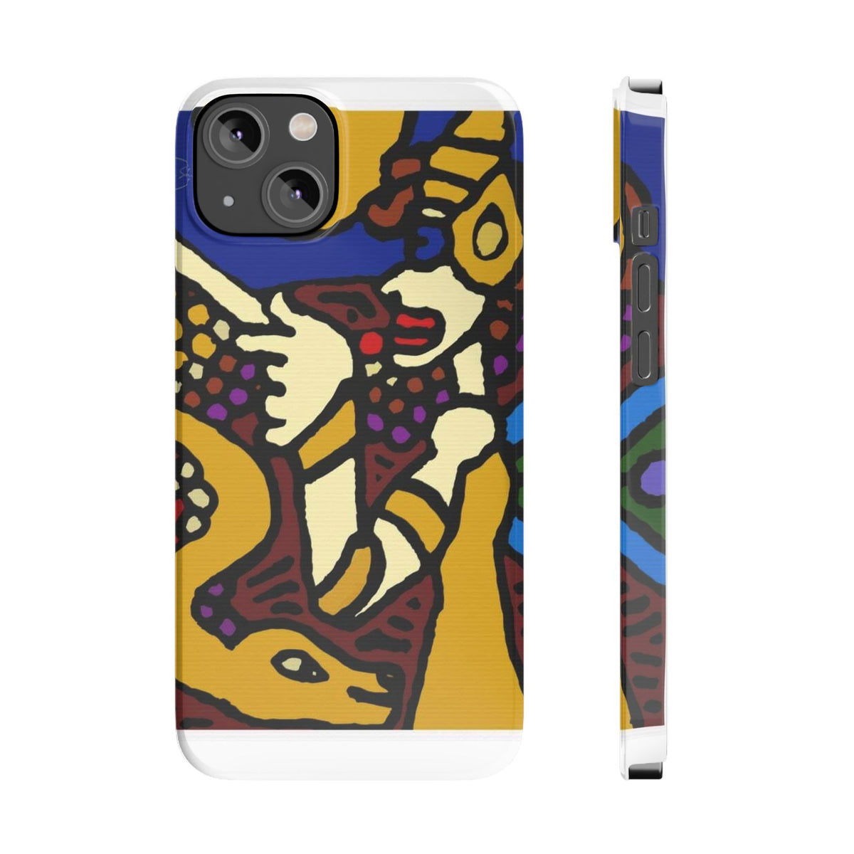 The golden snake being blessed by the fairy Slim Phone Case