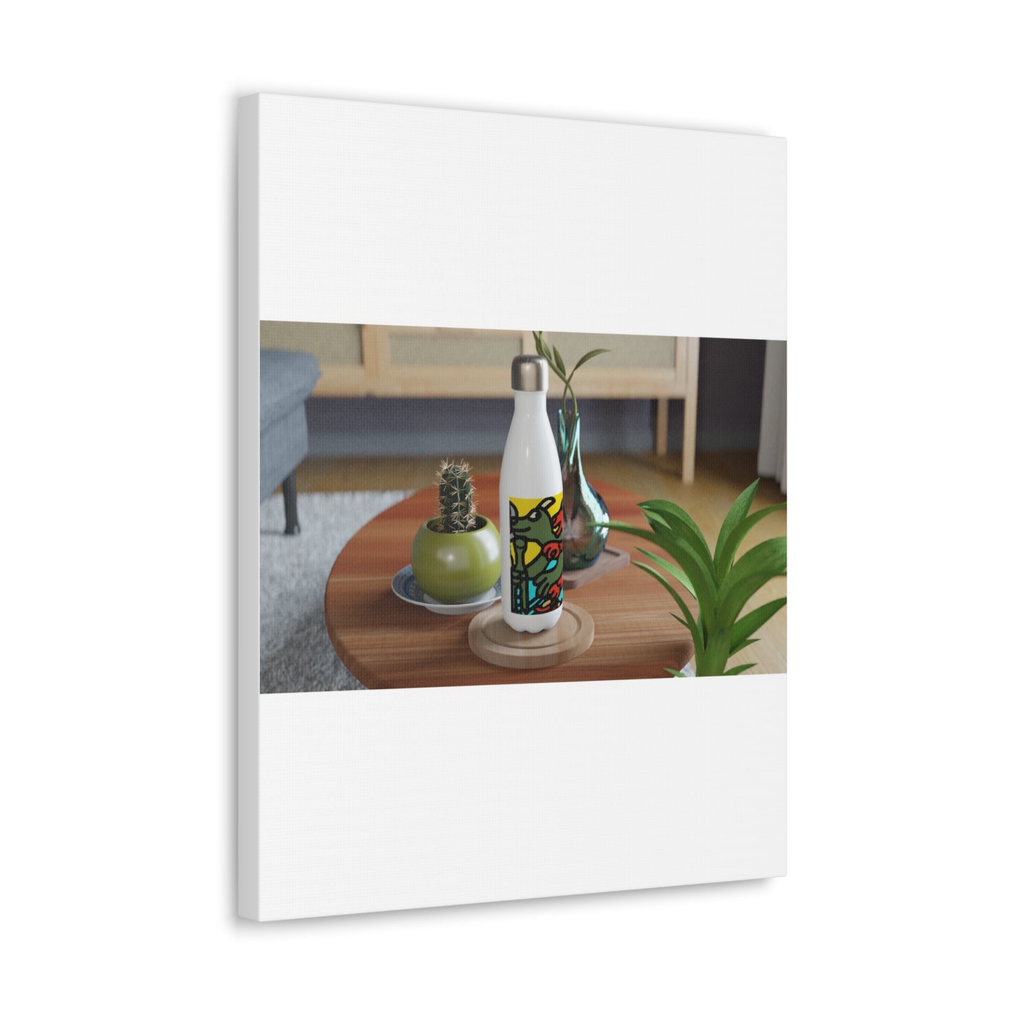 Two dragons enjoying a feast together Canvas (Large)