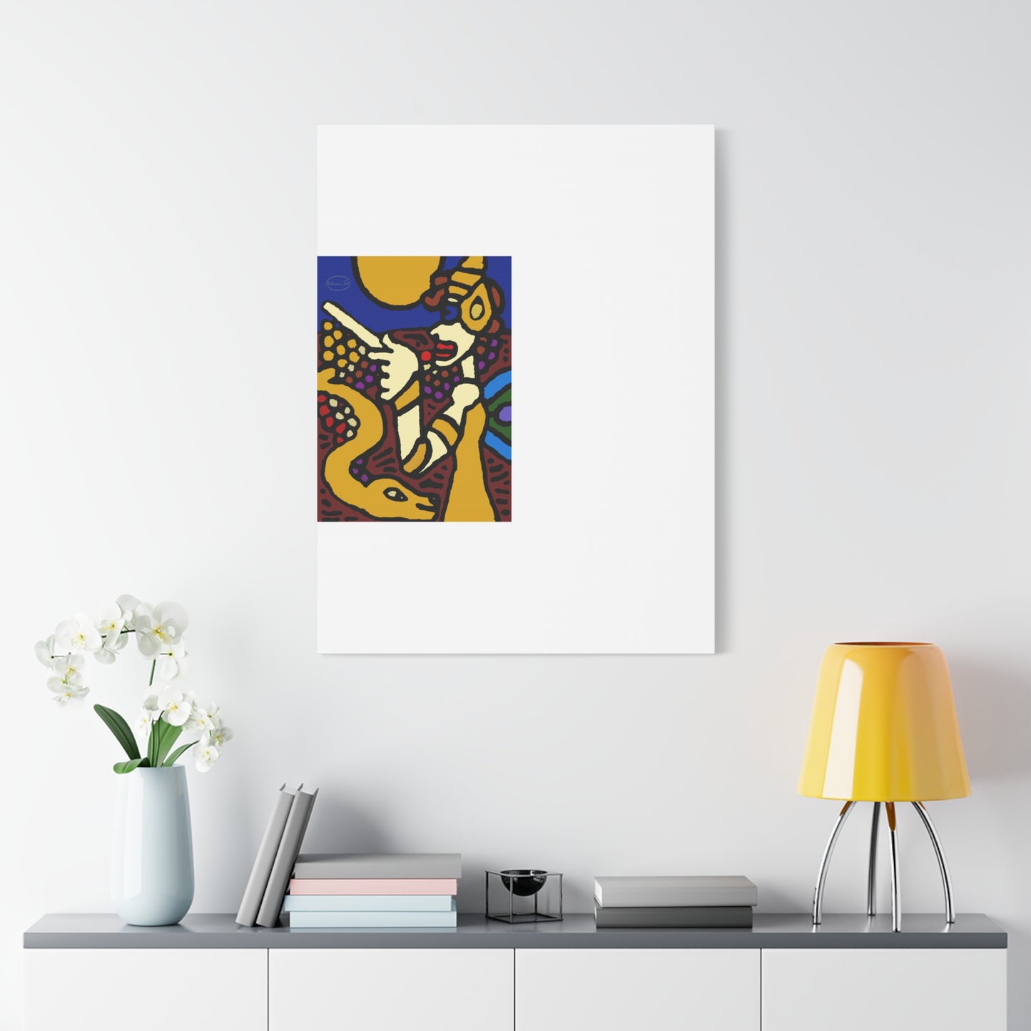 The golden snake being blessed by the fairy Canvas (Large)