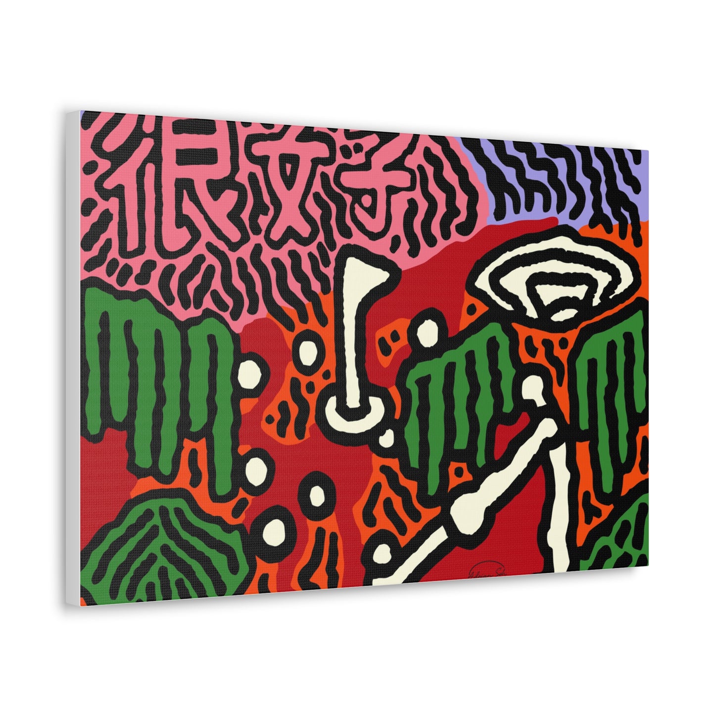 Hitting holes in one throughout life Canvas (Large)