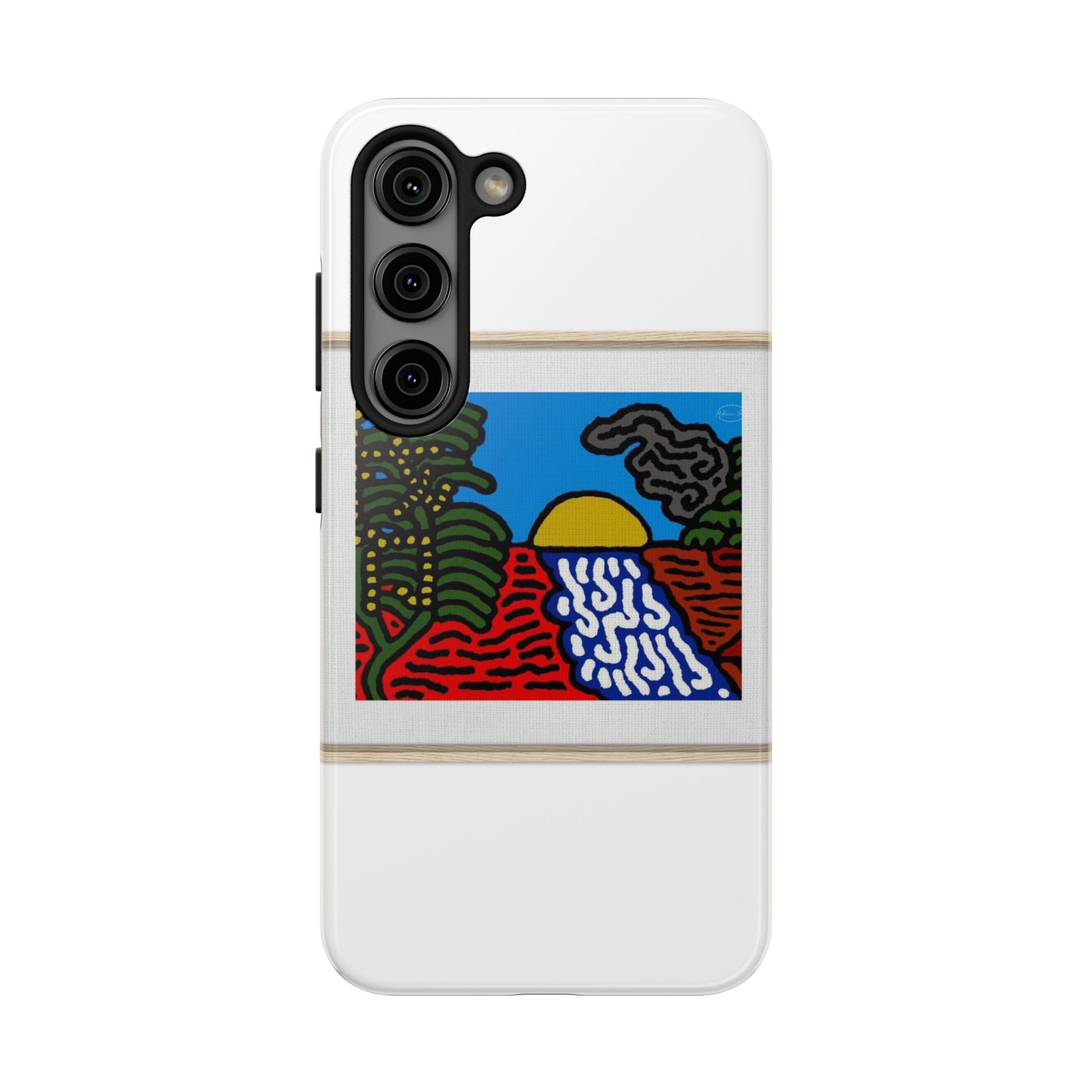 The river that joins the Australian wattle and Lebanese cedar tree in friendship Tough Phone Case