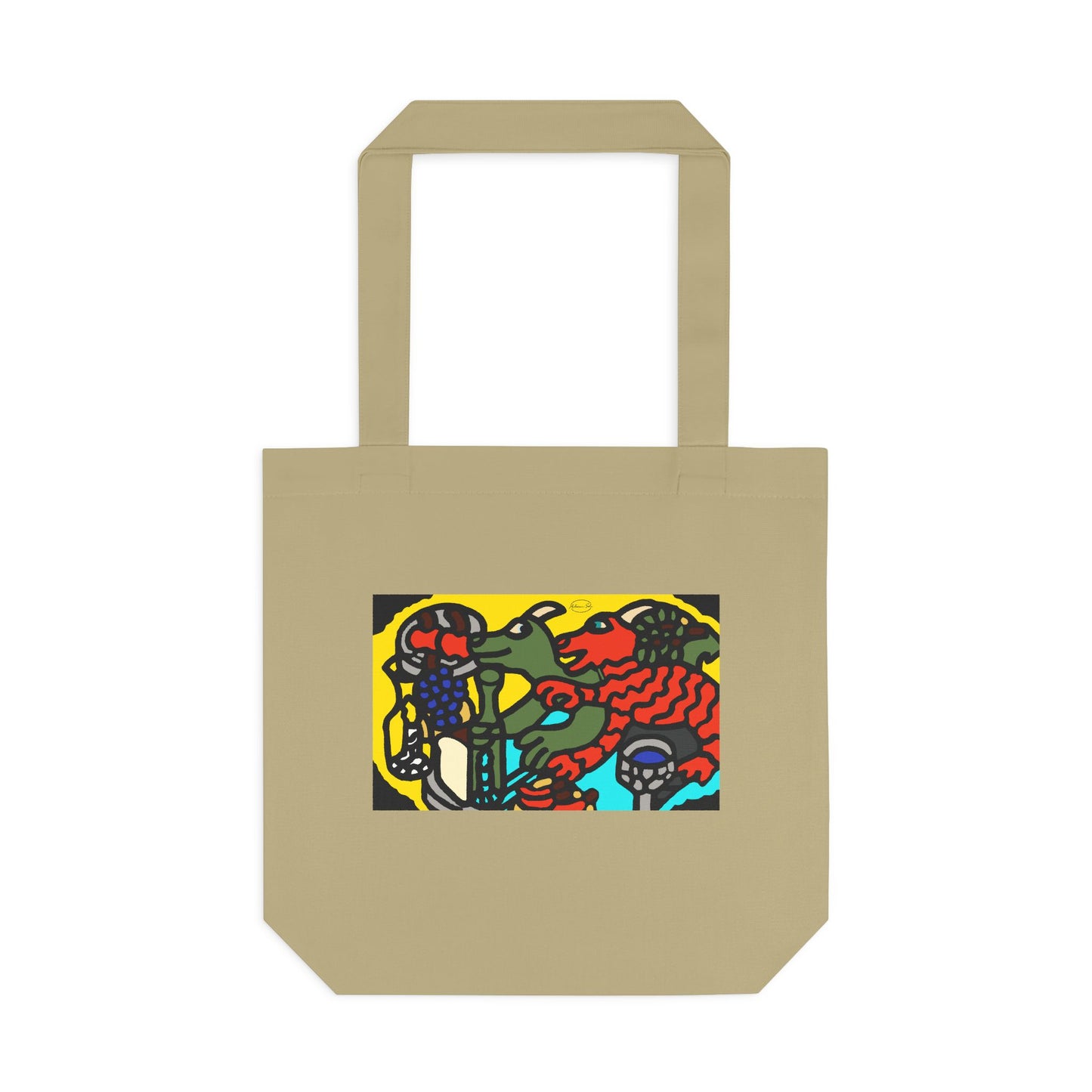 Two dragons enjoying a feast together Classic Tote Bag