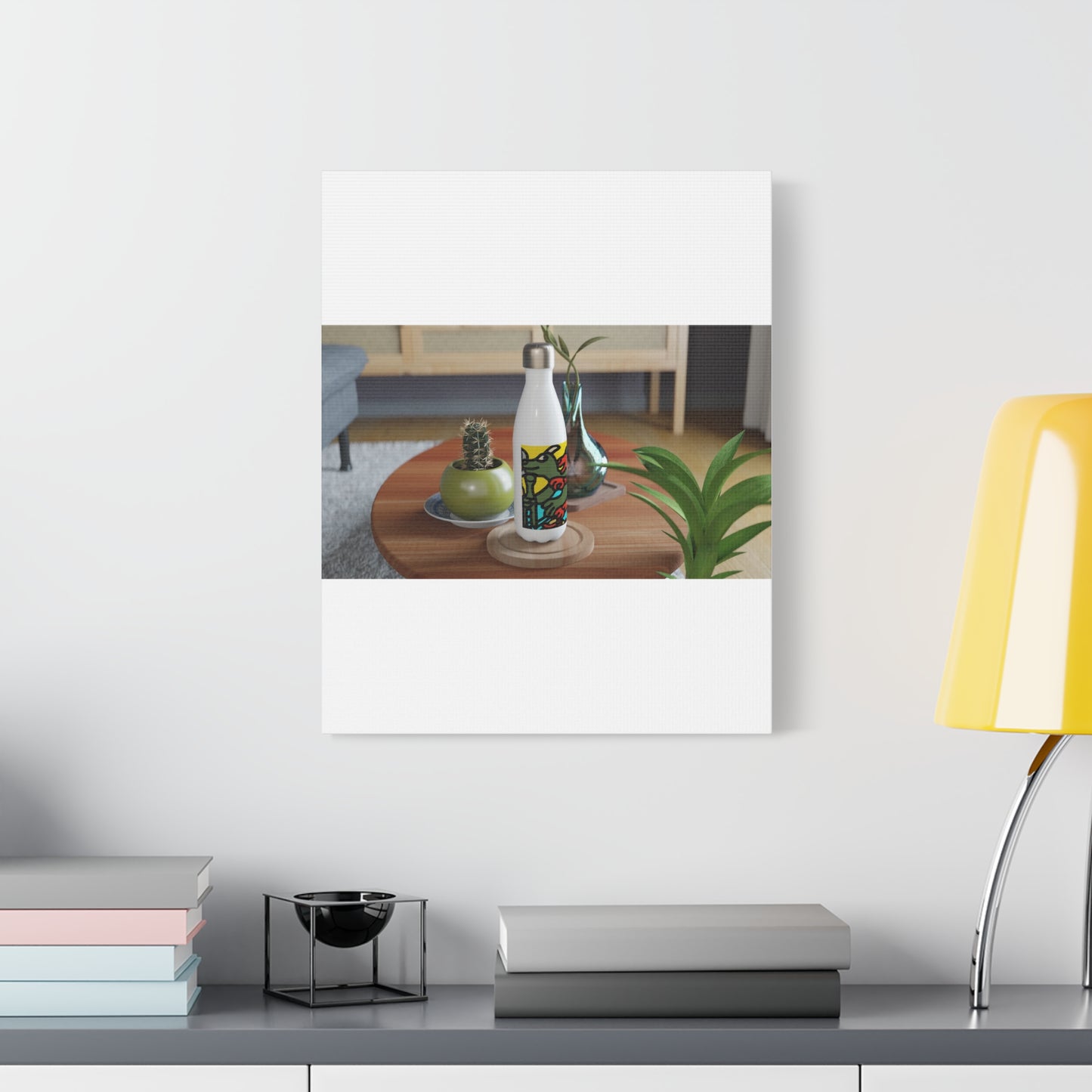 Two dragons enjoying a feast together Canvas (Large)