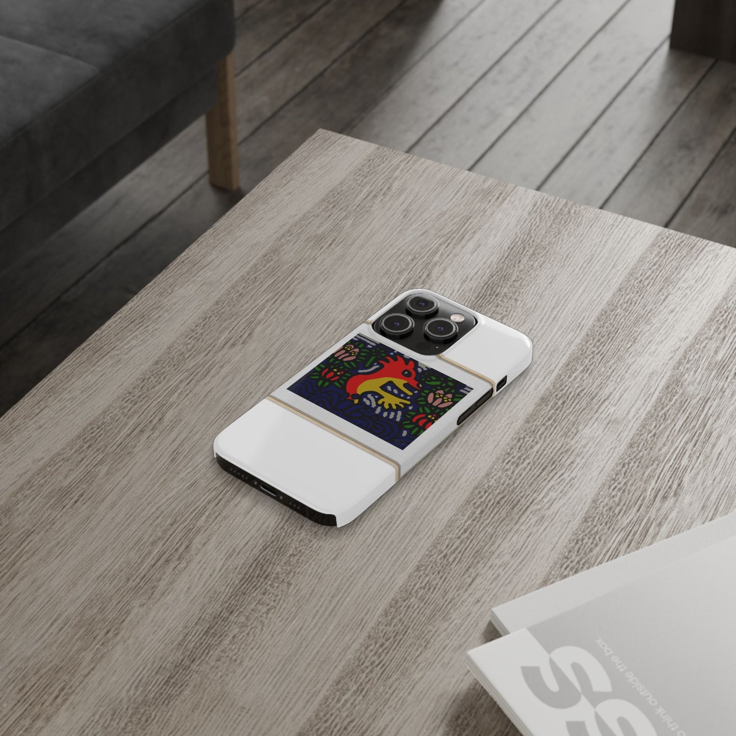 Breaking through the surface of a lotus pond Slim Phone Case