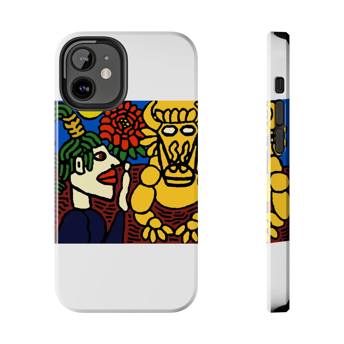 The warrior hailing the mighty golden dragon Tough Phone Case