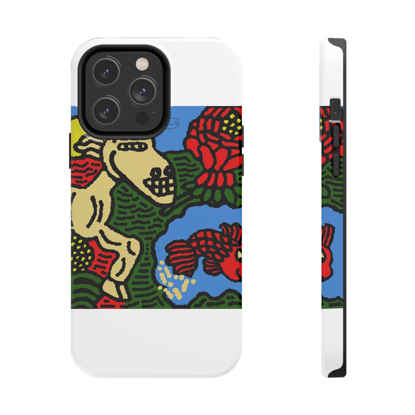 Galloping carefree through life Tough Phone Case