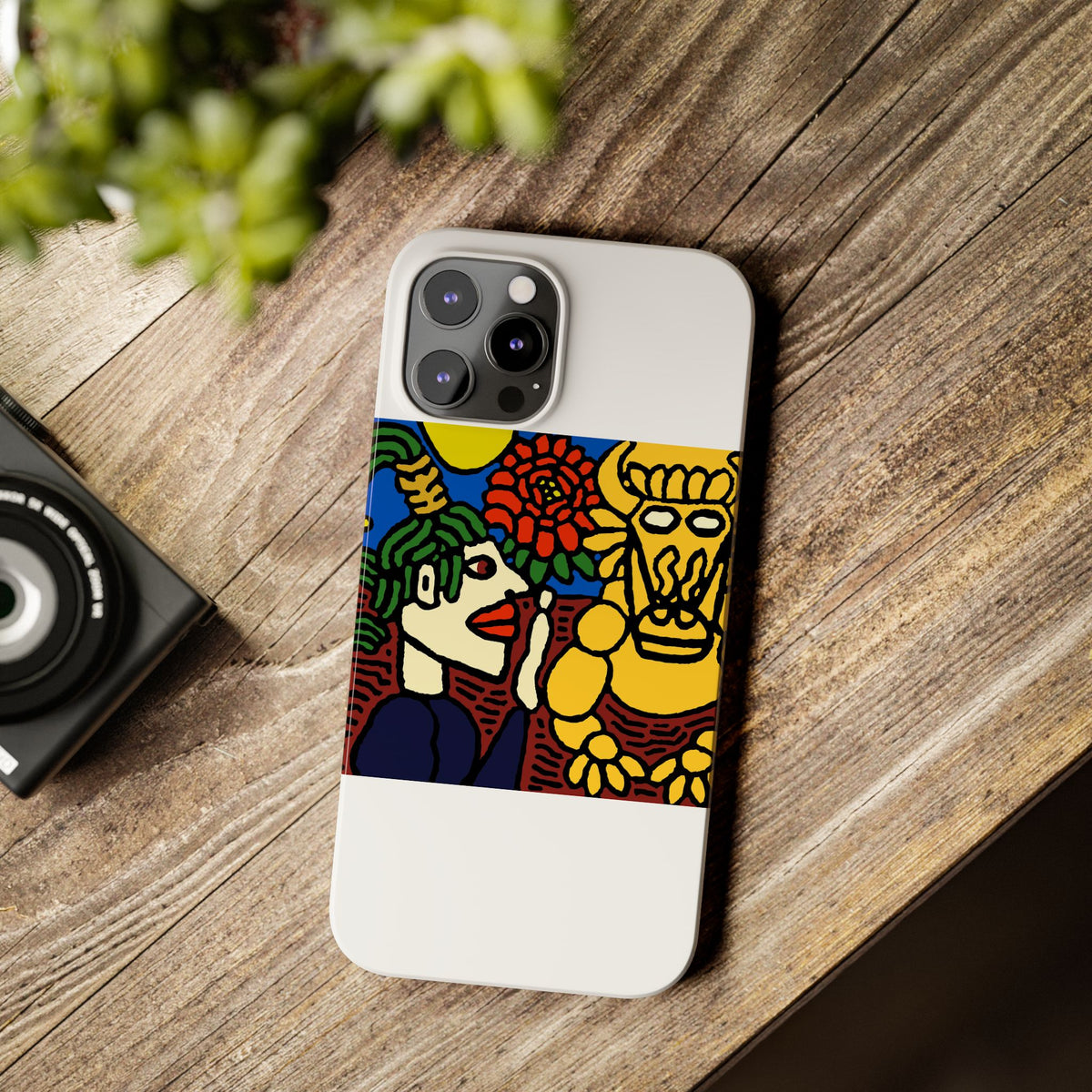 The warrior hailing the mighty golden dragon Slim Phone Case