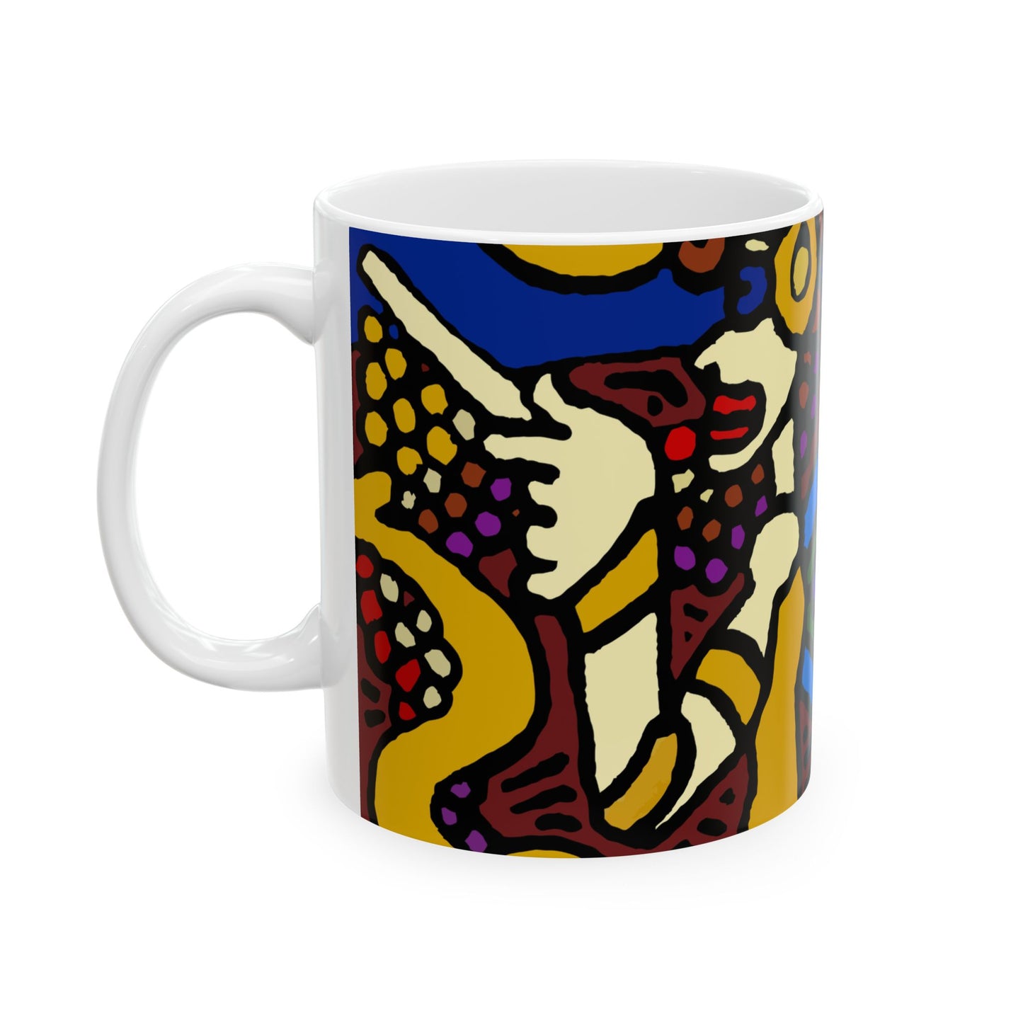 The golden snake being blessed by the fairy Ceramic Mug