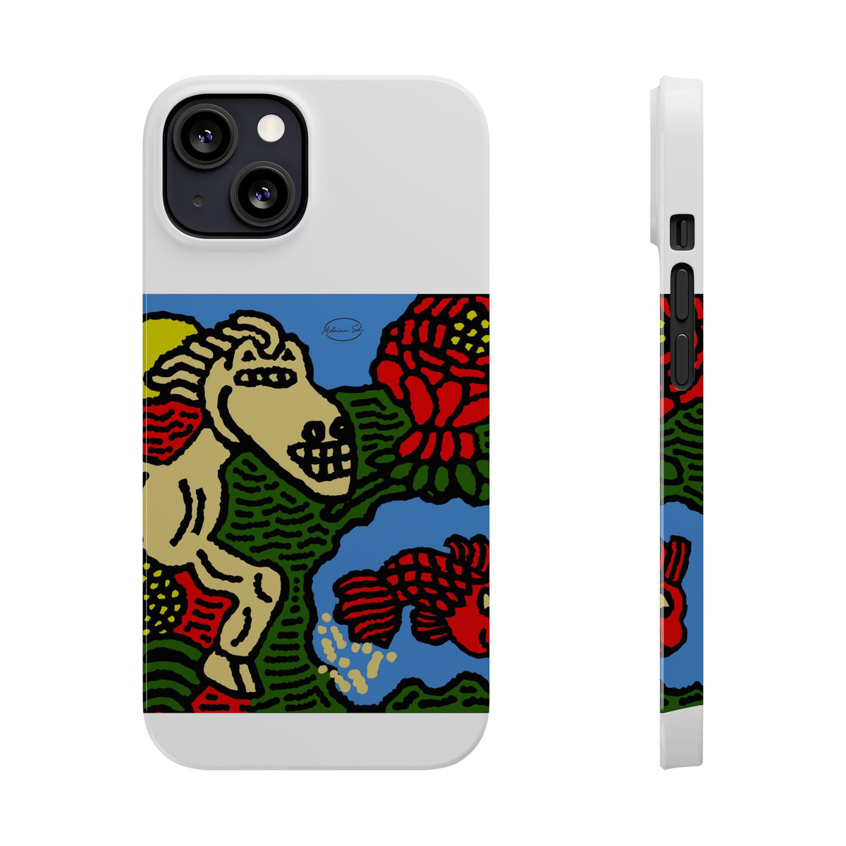 Galloping carefree through life Slim Phone Case
