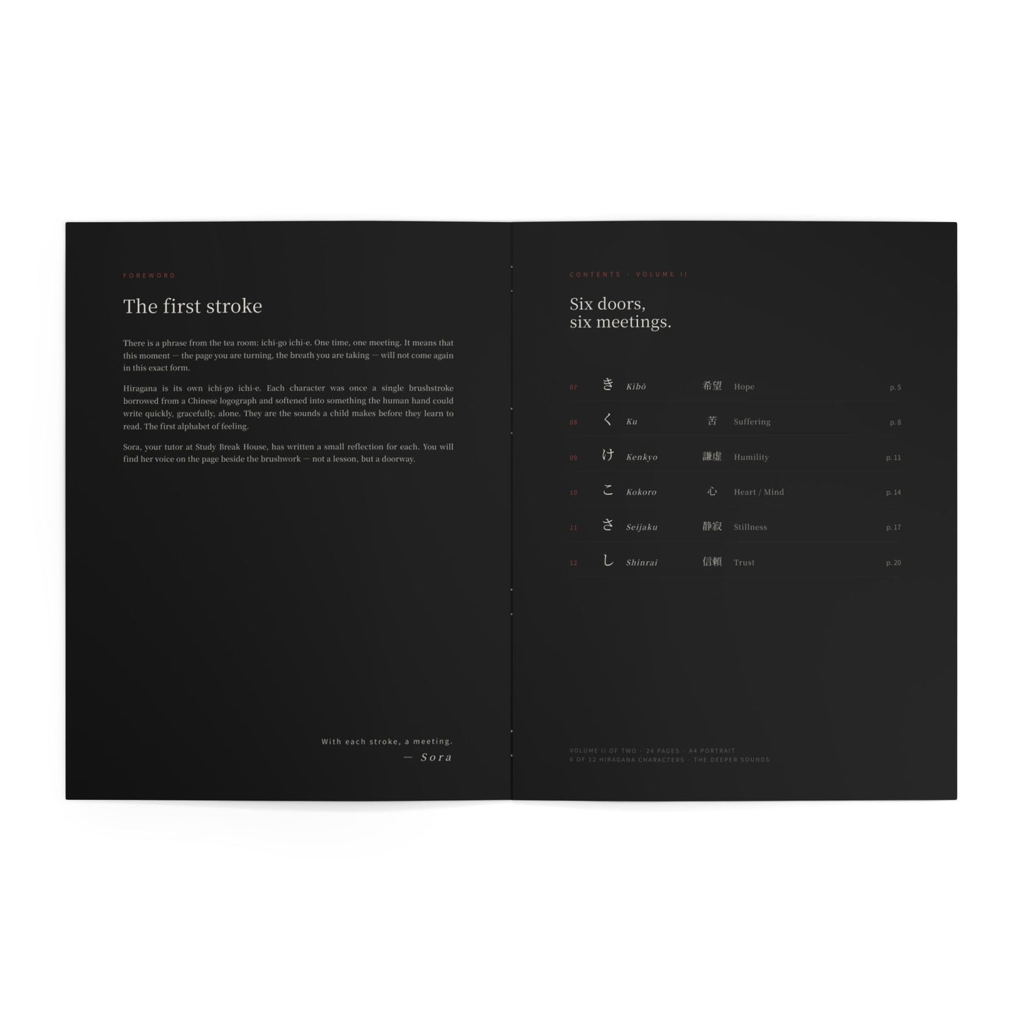 Twelve Hiragana, Twelve Teachings — Vol. II: The Deeper Sounds