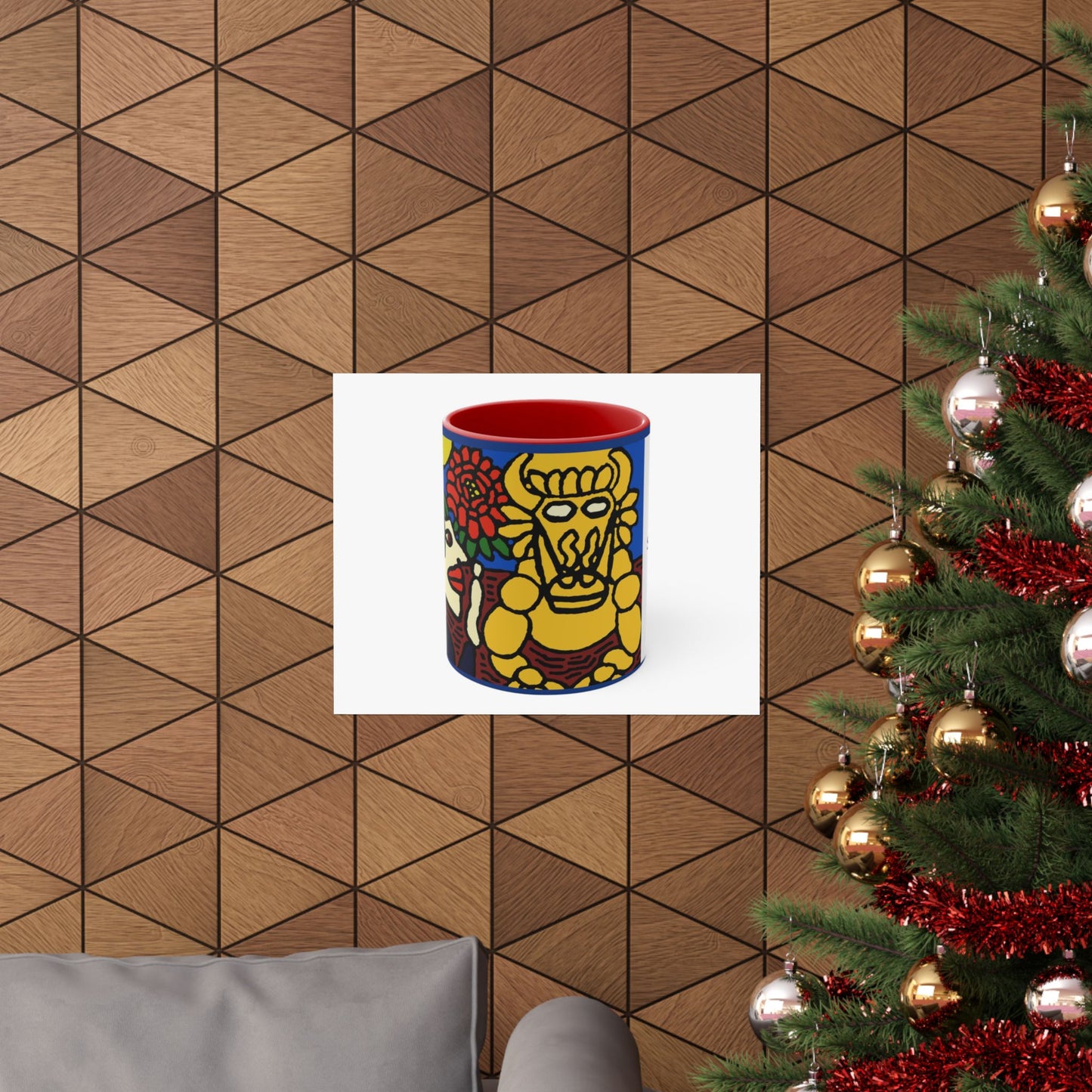 The warrior hailing the mighty golden dragon Matte Poster Horizontal (Small)