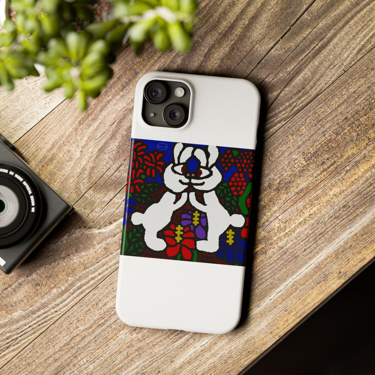 Bunnies in love Slim Phone Case