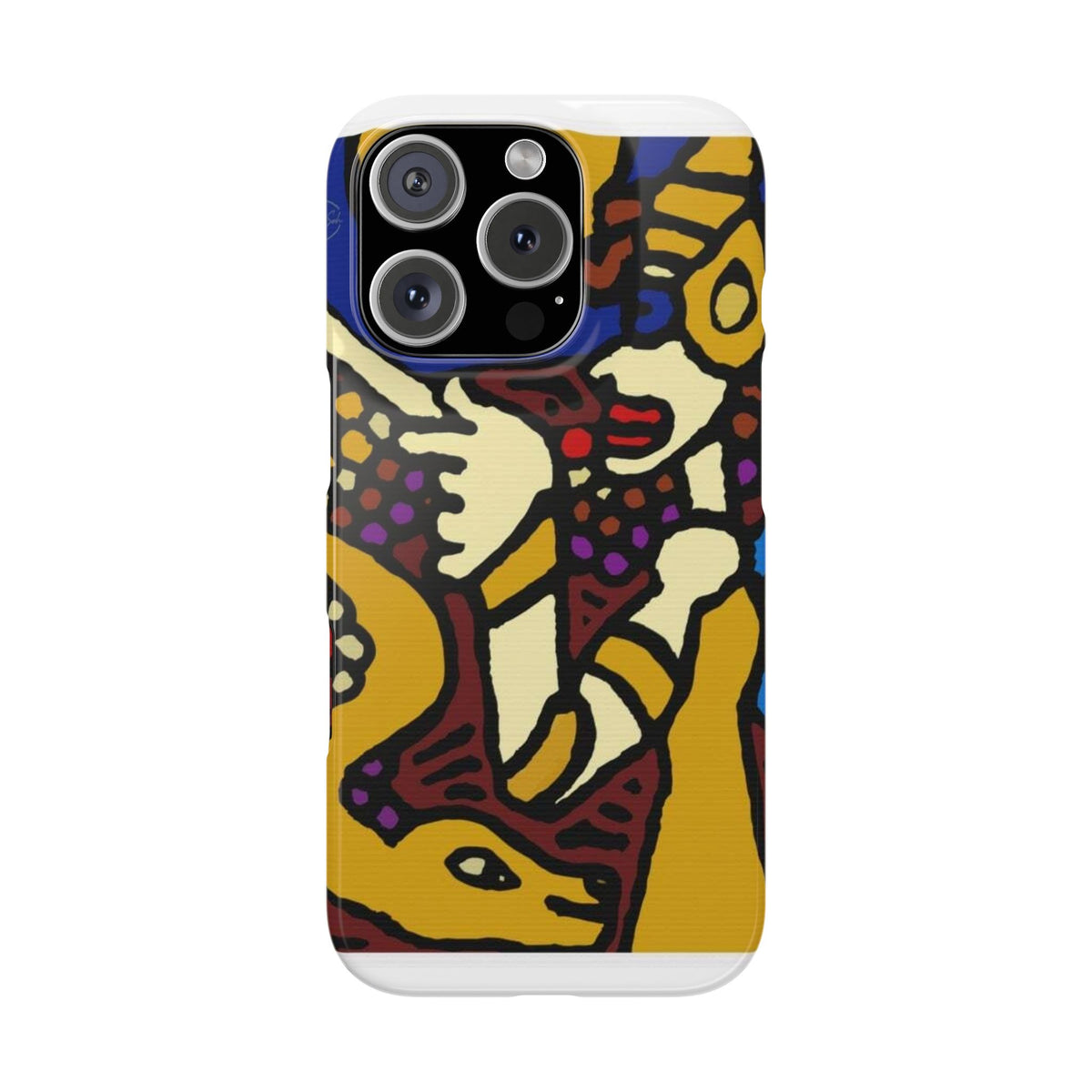 The golden snake being blessed by the fairy Slim Phone Case