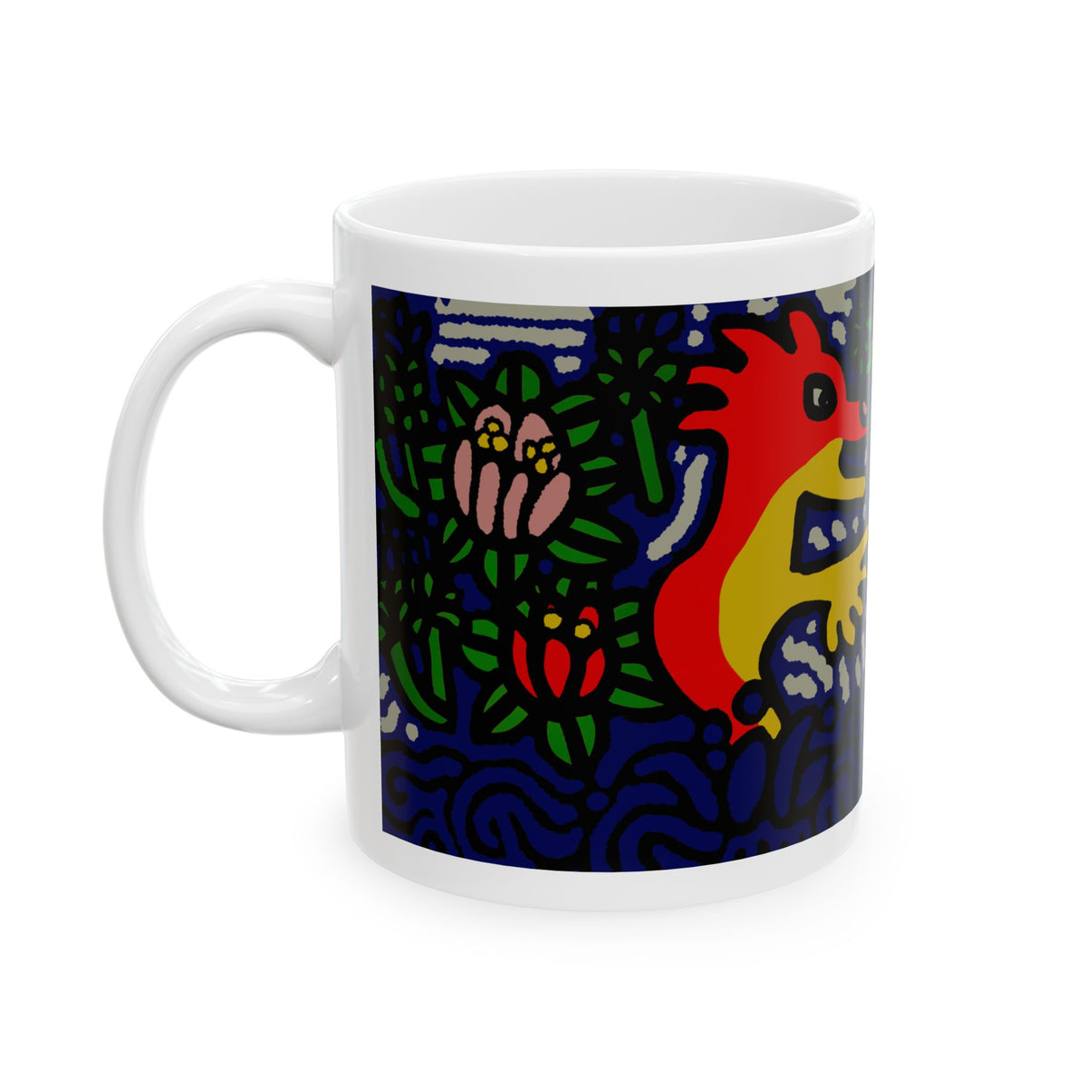 Breaking Through The Surface of A Lotus Pond - Ceramic Mug 11oz