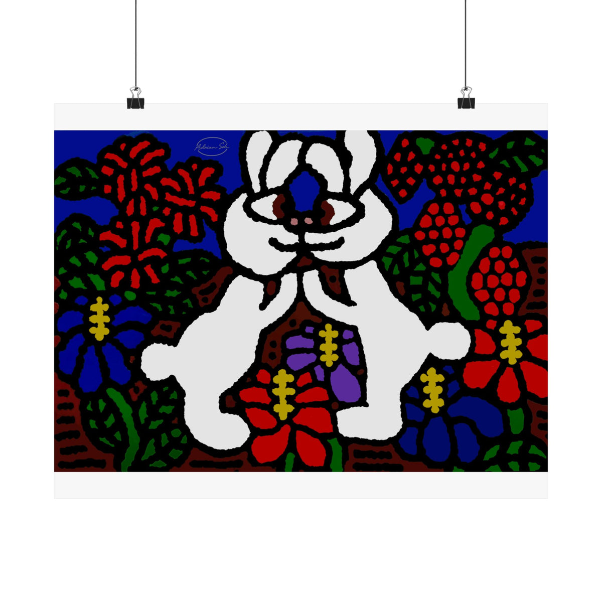 Bunnies in love Matte Poster Horizontal (Small)