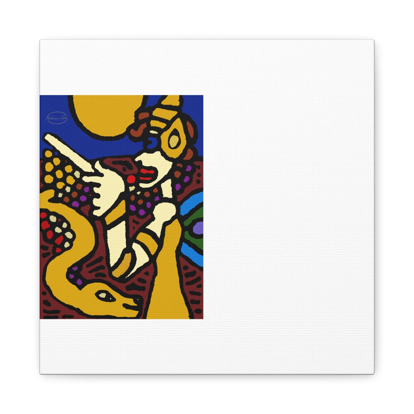 The golden snake being blessed by the fairy Canvas (Small)