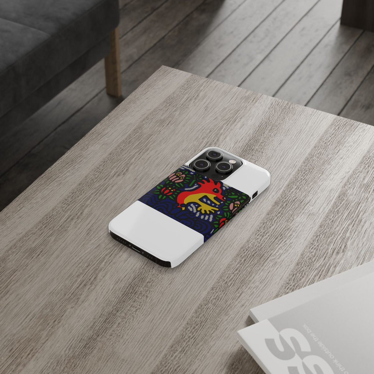 Breaking through the surface of a lotus pond Slim Phone Case