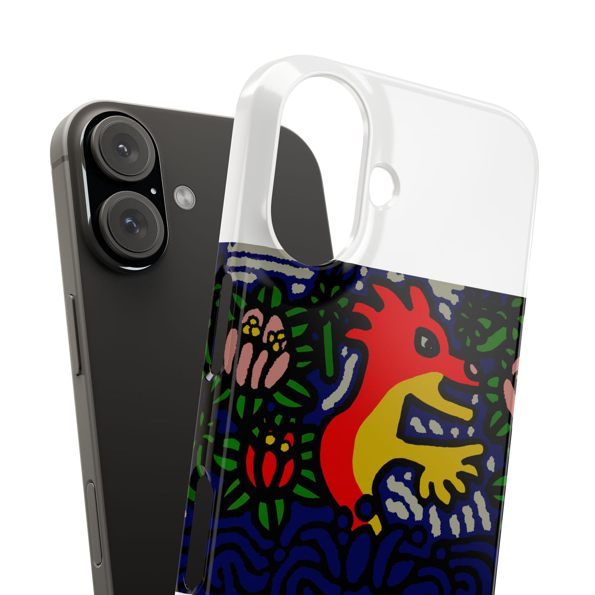 Breaking through the surface of a lotus pond Slim Phone Case