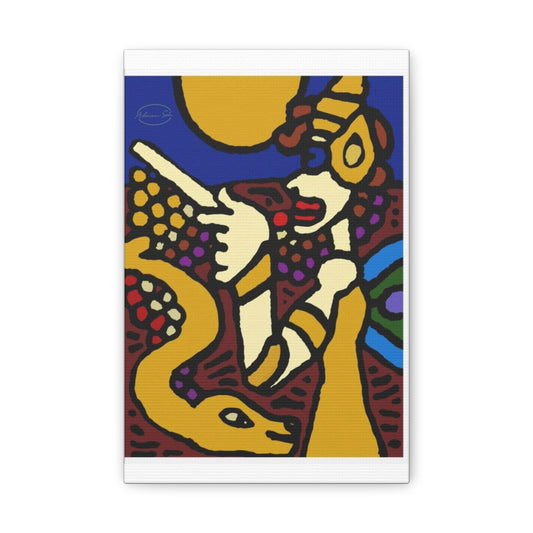 The golden snake being blessed by the fairy Canvas (Small)