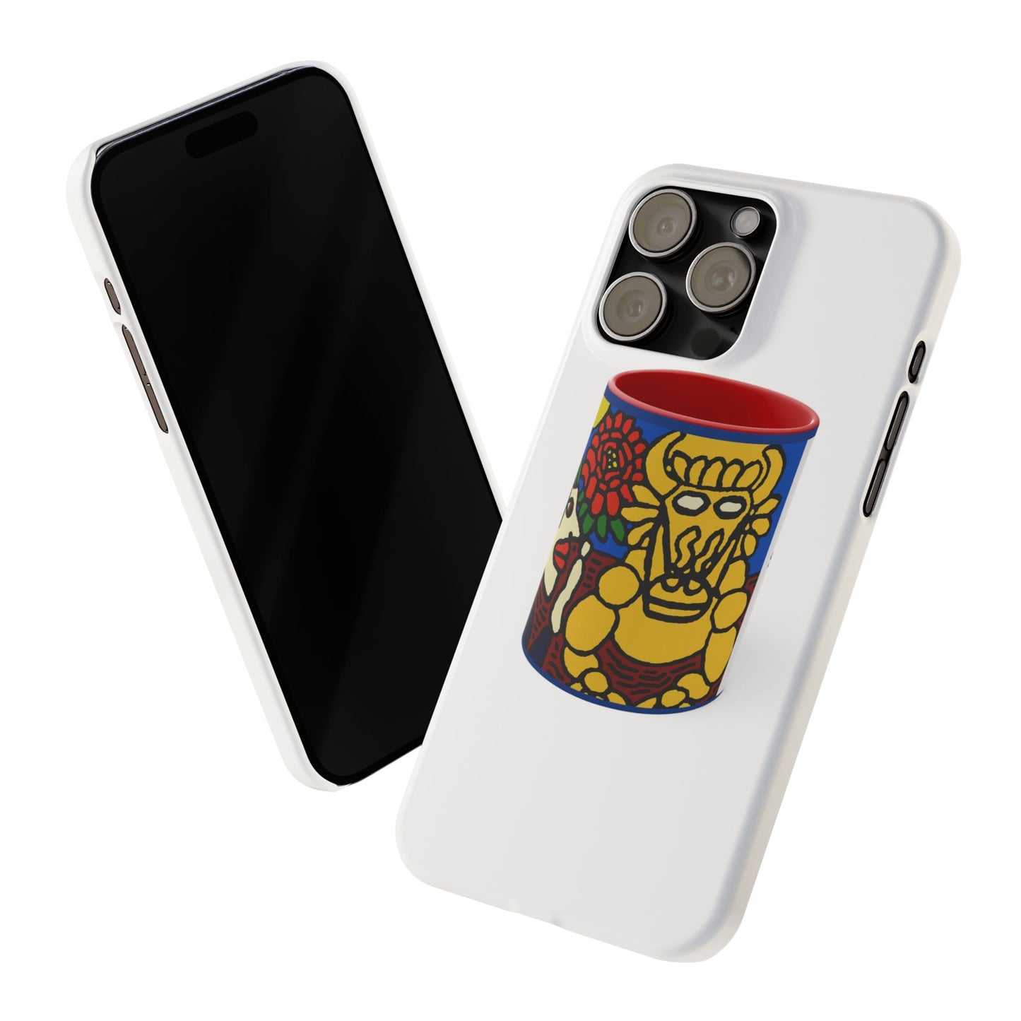 The warrior hailing the mighty golden dragon Slim Phone Case