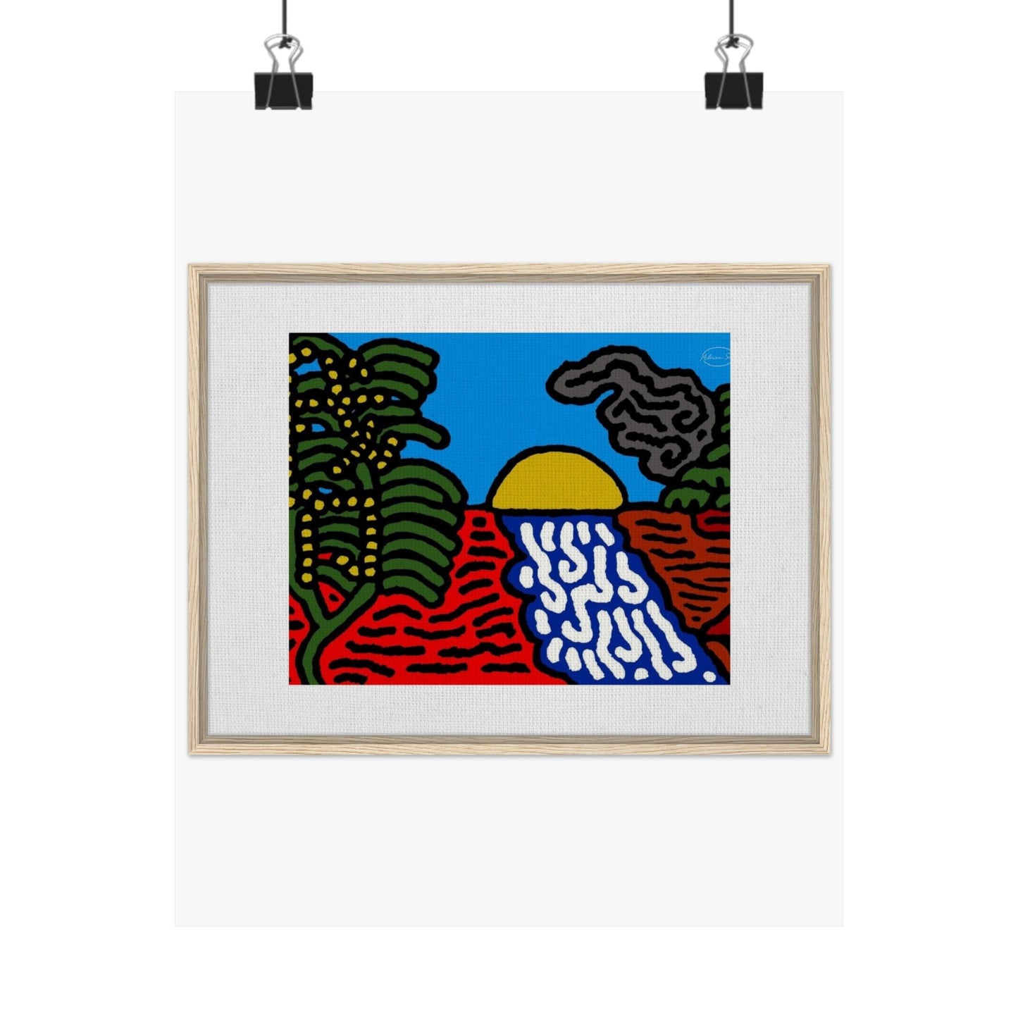The river that joins the Australian wattle and Lebanese cedar tree in friendship Matte Poster Vertical (Small)