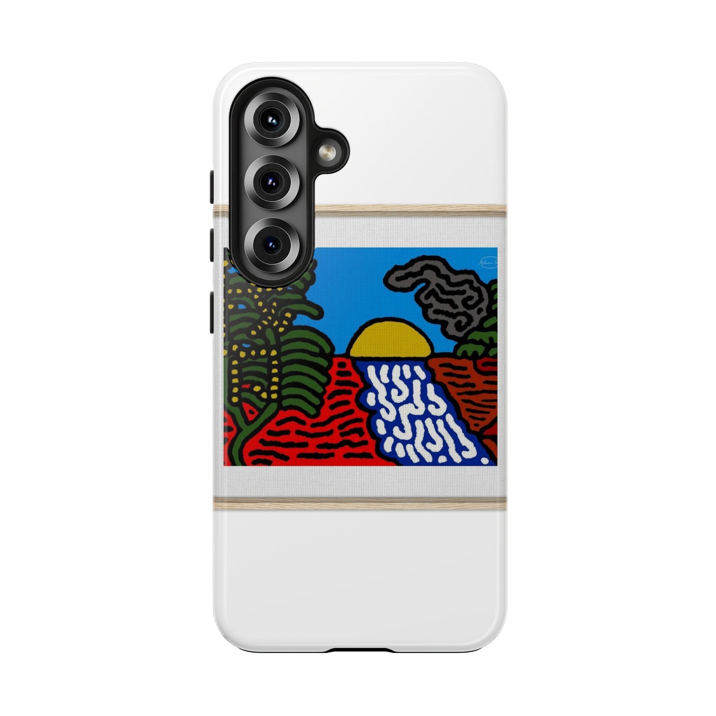 The river that joins the Australian wattle and Lebanese cedar tree in friendship Tough Phone Case