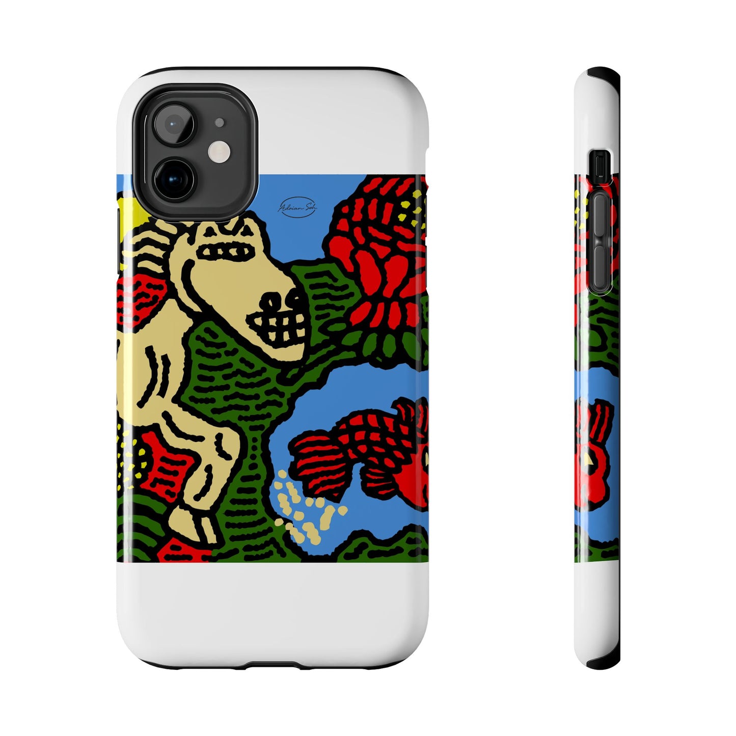 Galloping carefree through life Tough Phone Case