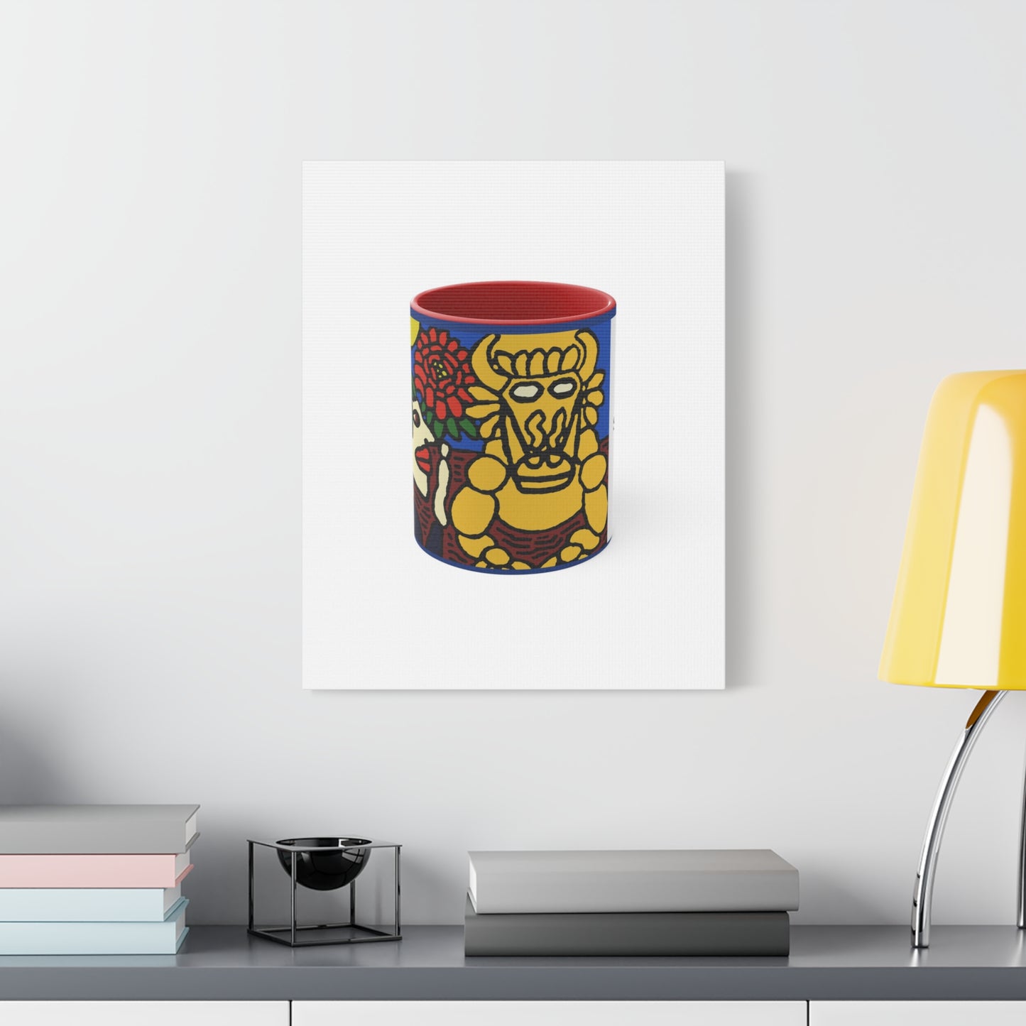 The warrior hailing the mighty golden dragon Canvas (Large)