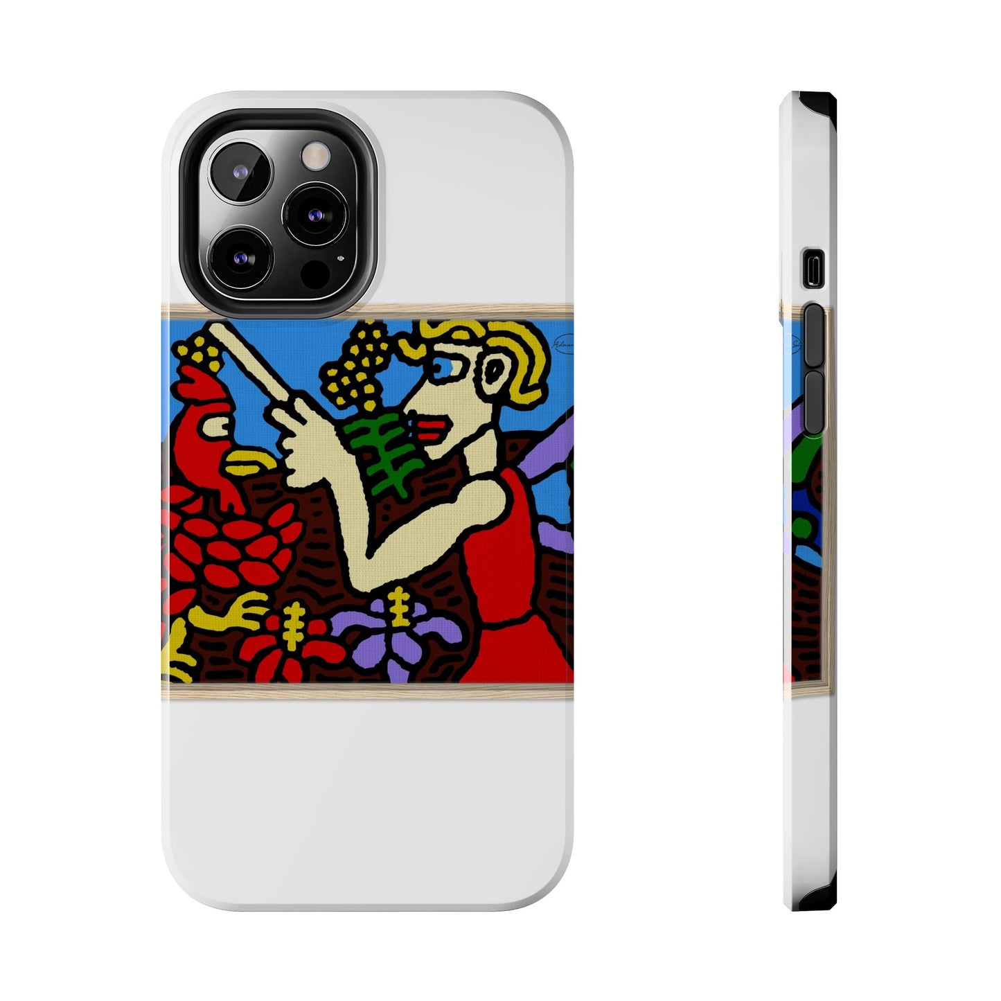 The hen gaining a blessing from a fairy Tough Phone Case