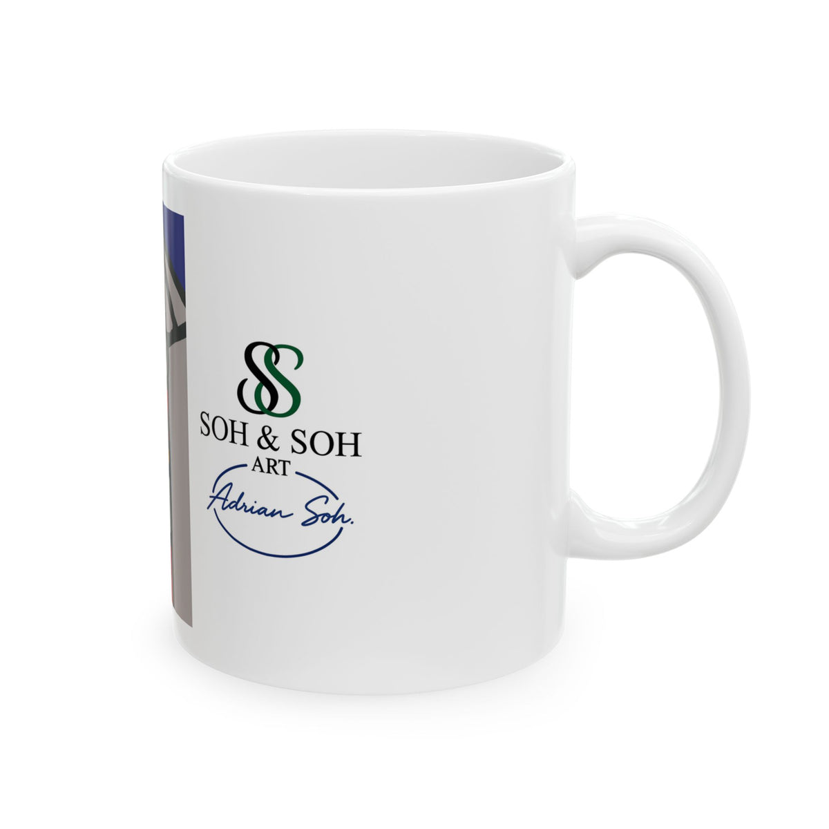 Bunny welcoming a friendly horse on his journey - Ceramic Mug 11oz