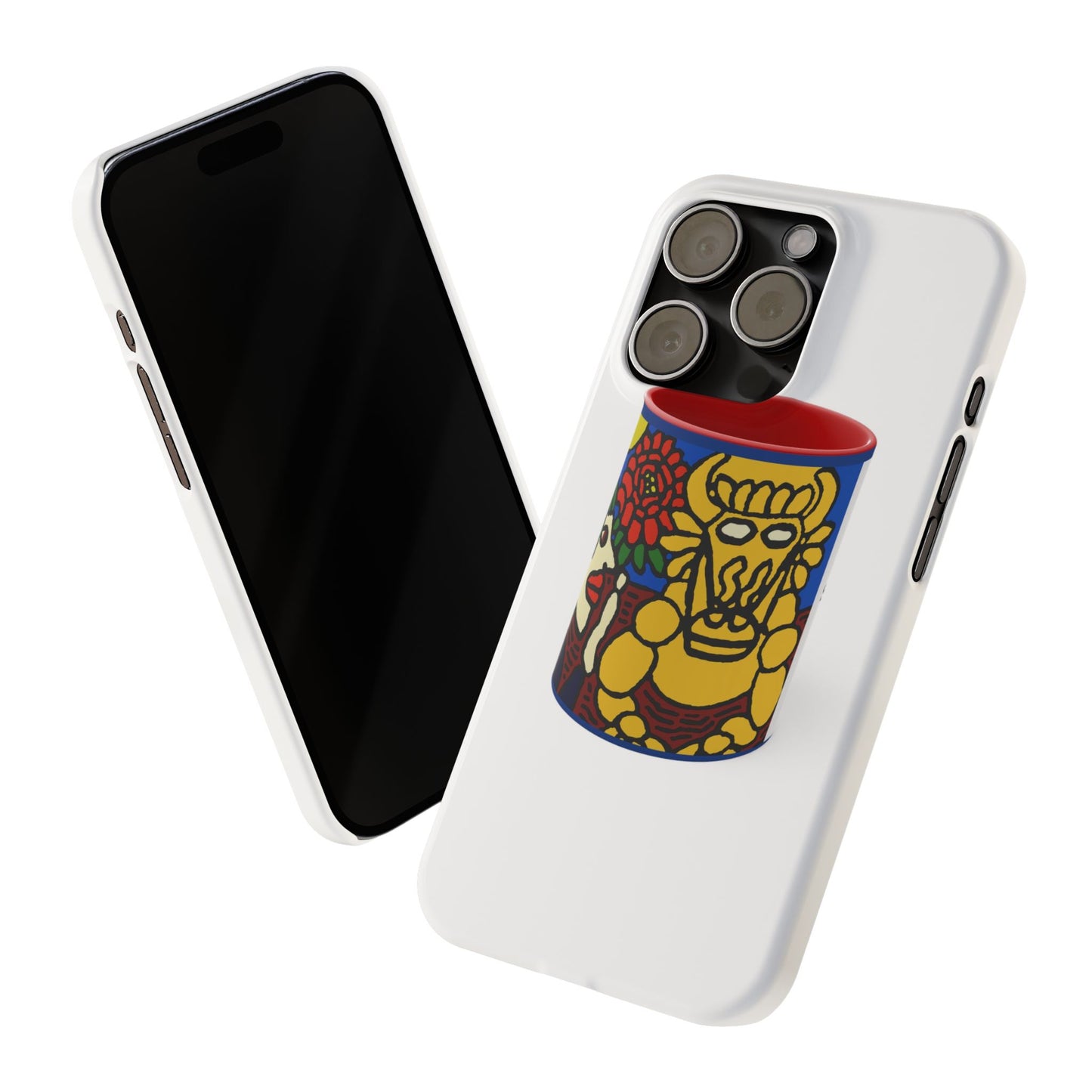 The warrior hailing the mighty golden dragon Slim Phone Case